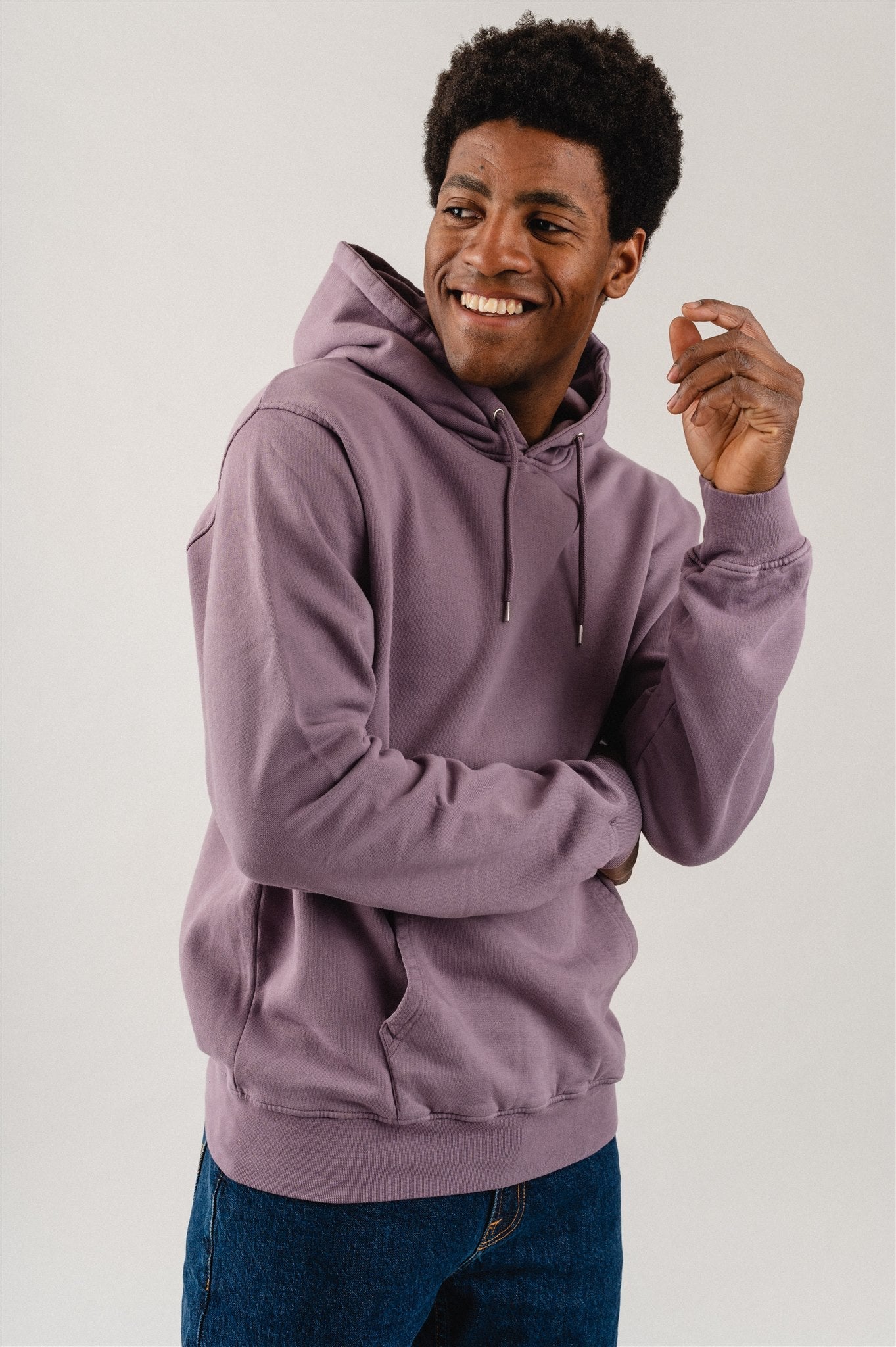 Sweat à capuche en coton bio | violet "Purple Haze"