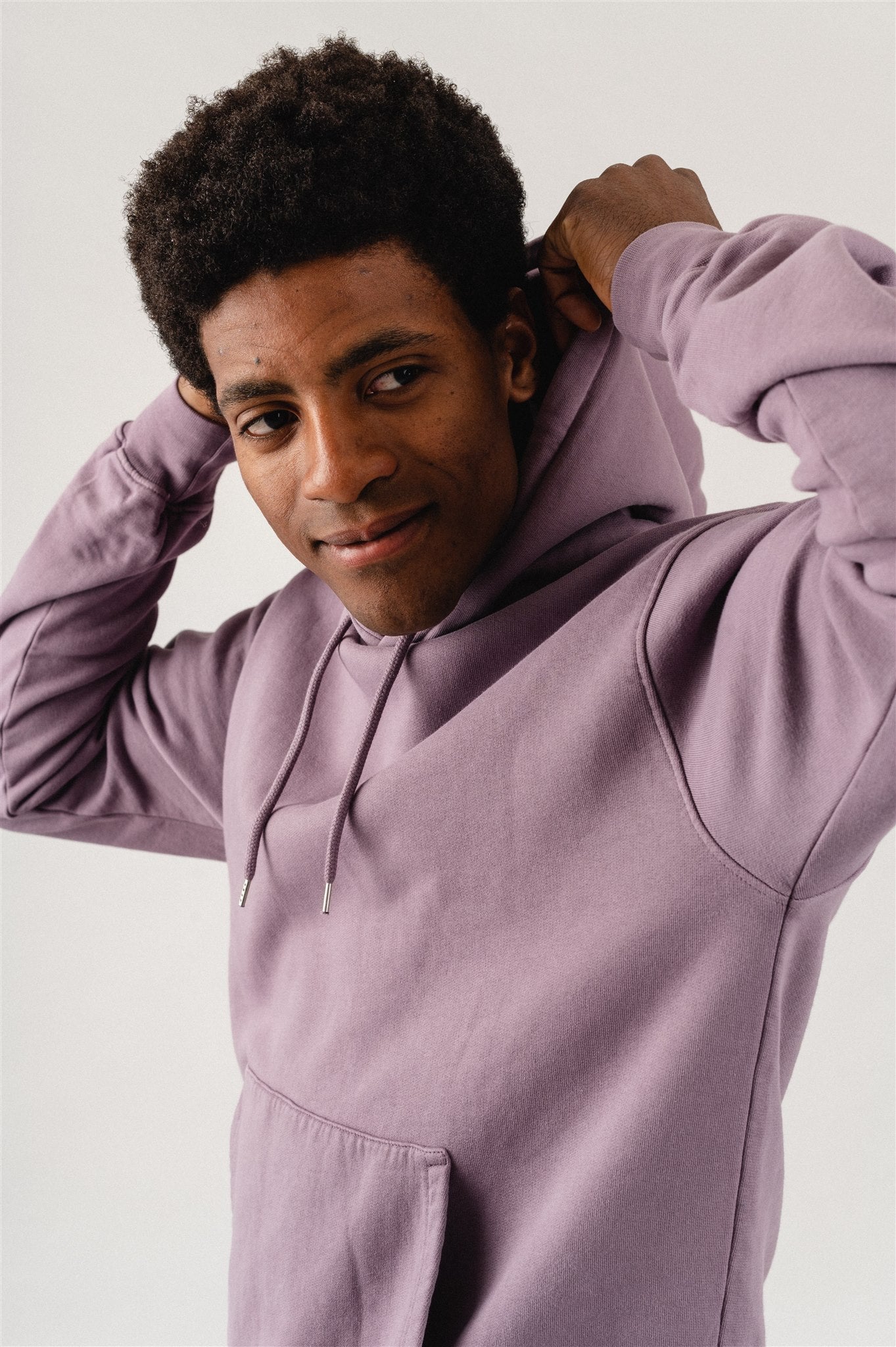Sweat à capuche en coton bio | violet "Purple Haze"