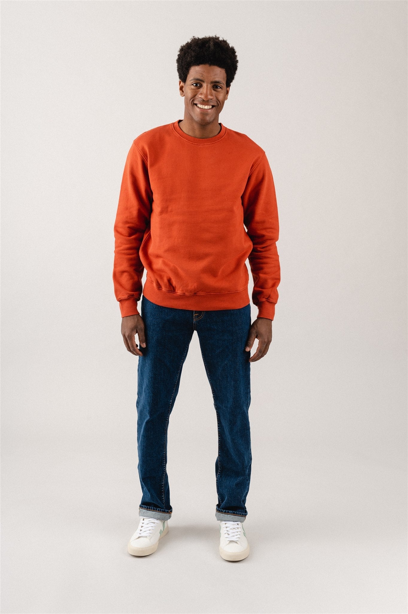 Sweat en coton bio | rouille "Dark amber"