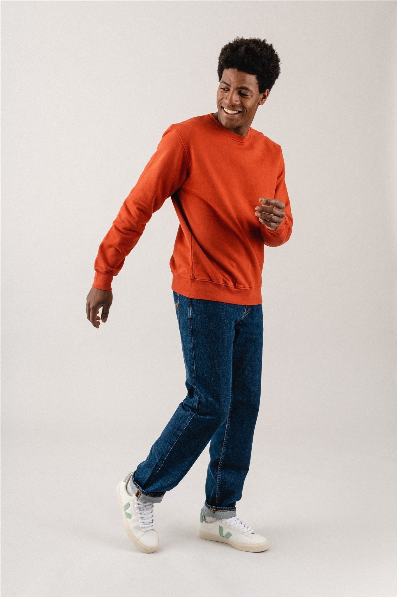 Sweat en coton bio | rouille "Dark amber"