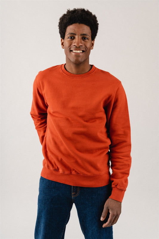 Sweat en coton bio | rouille "Dark amber"