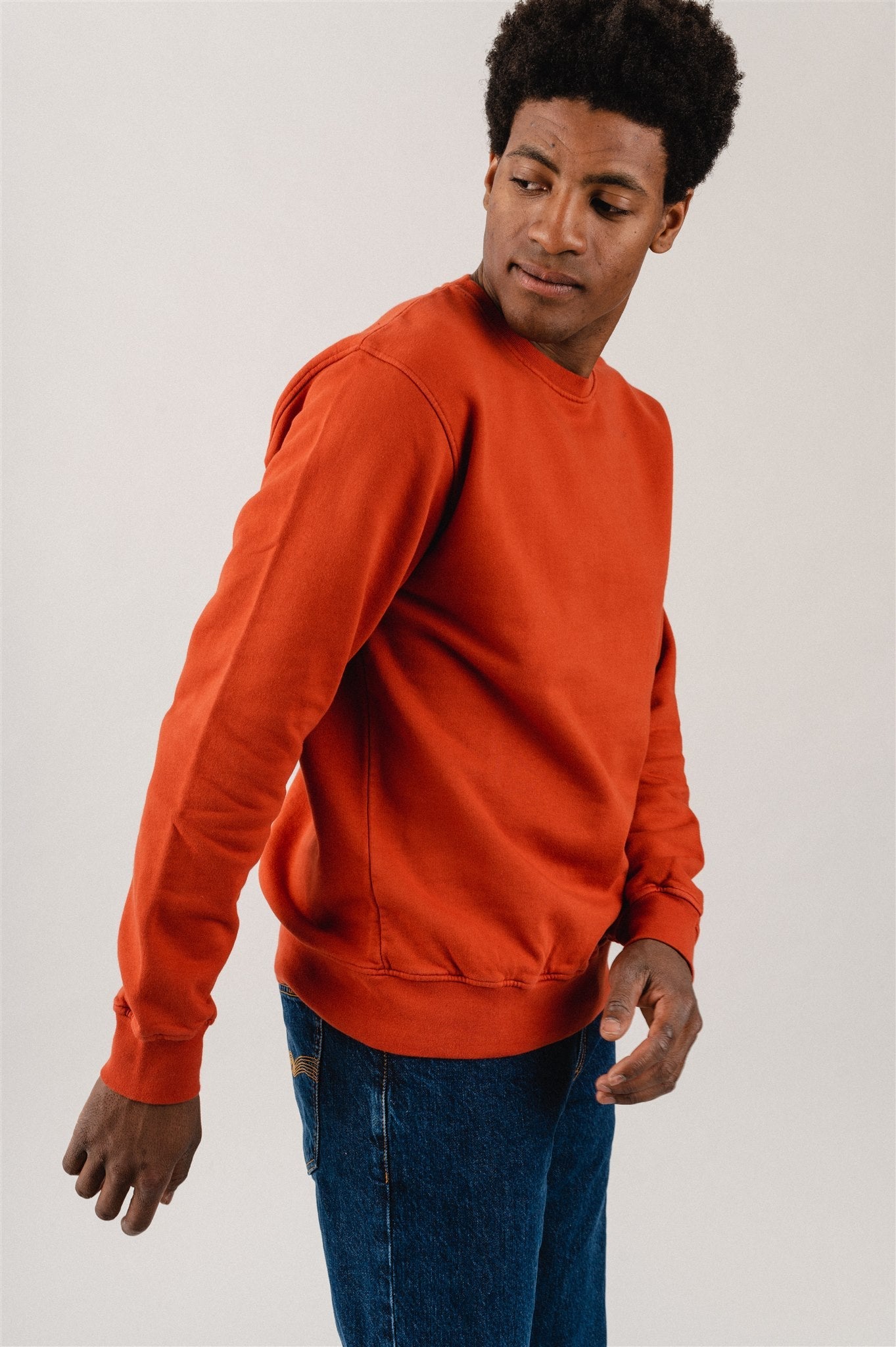 Sweat en coton bio | rouille "Dark amber"