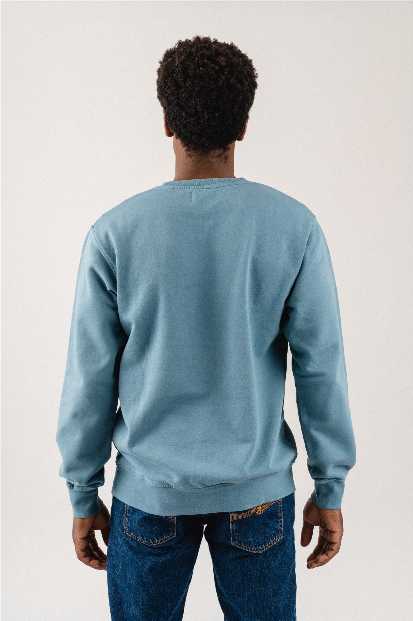 Sweat en coton bio | bleu "Stone Blue"