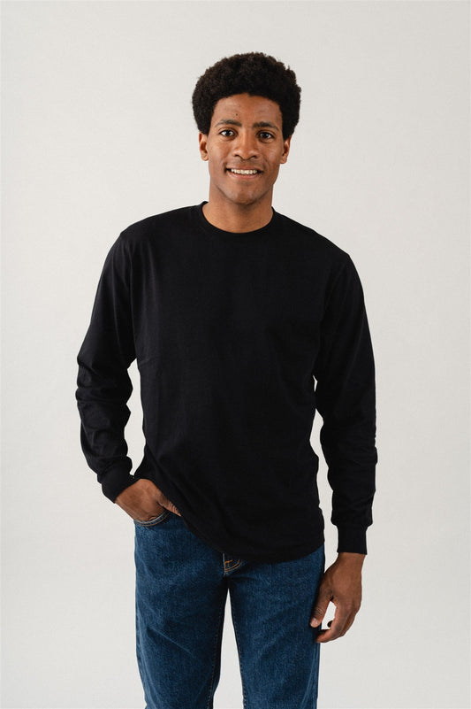 T-shirt oversize manches longues en coton bio | noir "Oversized LS T-shirt deep black"