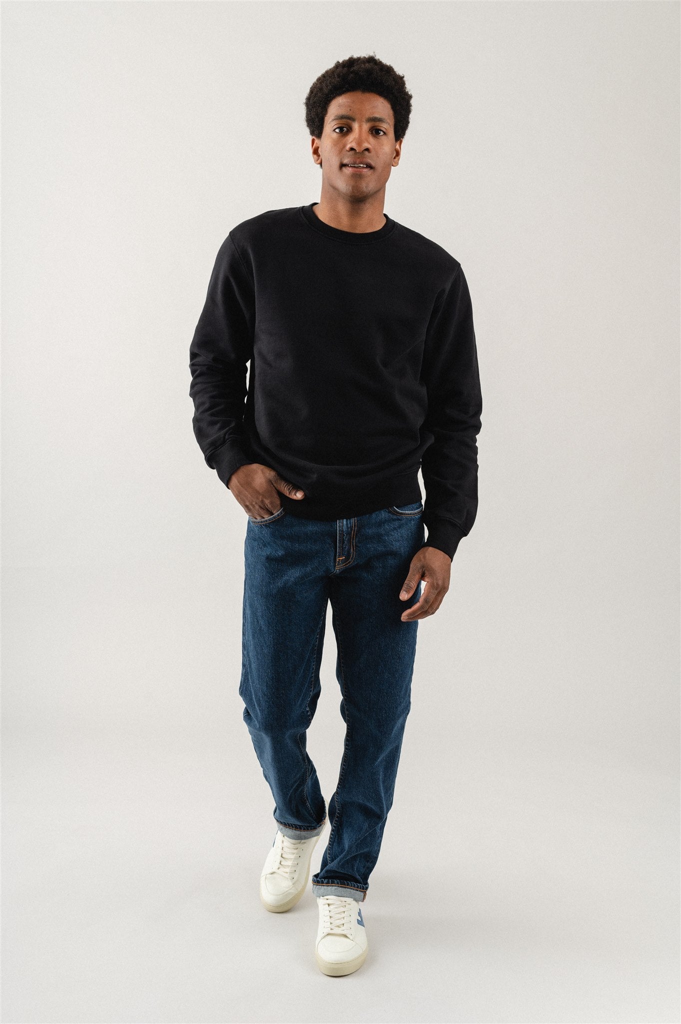 Sweat en coton bio | noir "Deep black"