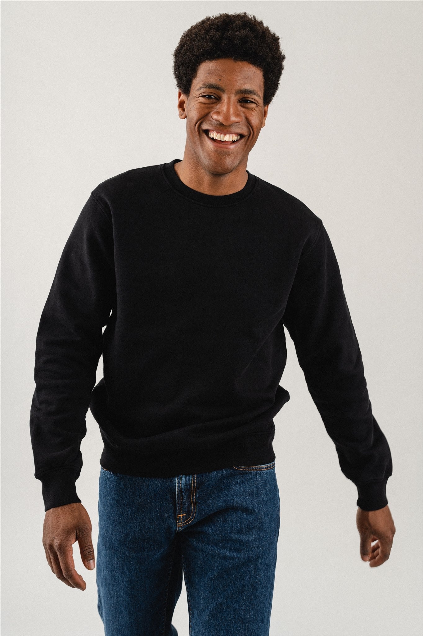 Sweat en coton bio | noir "Deep black"