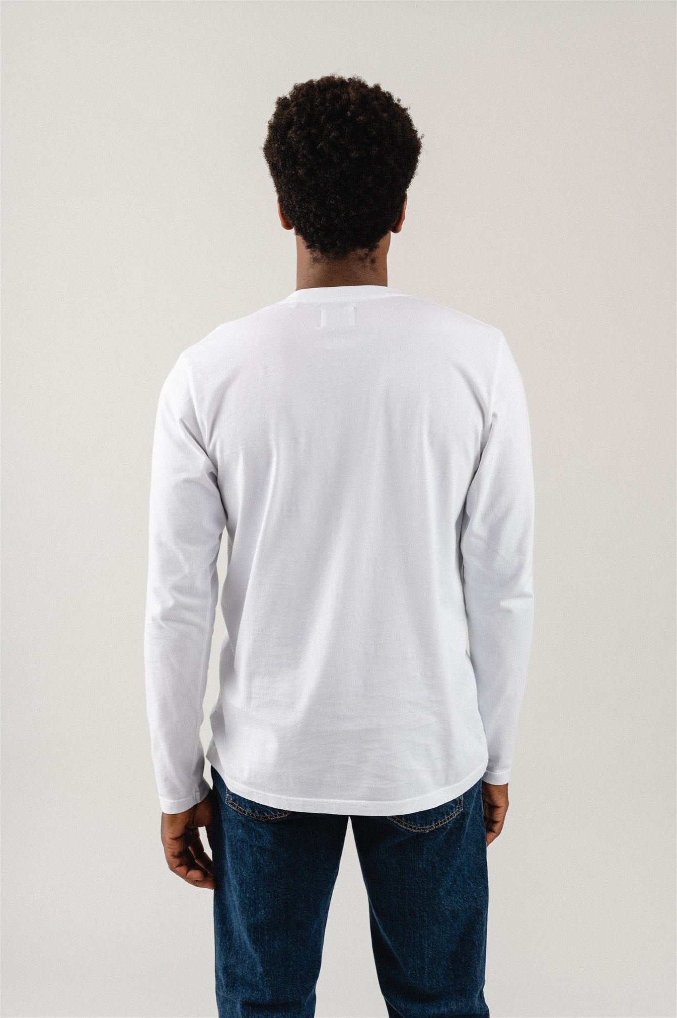 T-shirt manches longues en coton bio | blanc "Optical White"