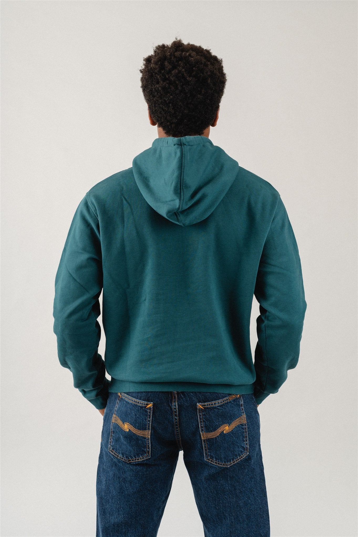 Sweat à capuche  en coton bio | vert turquoise "Ocean Green"