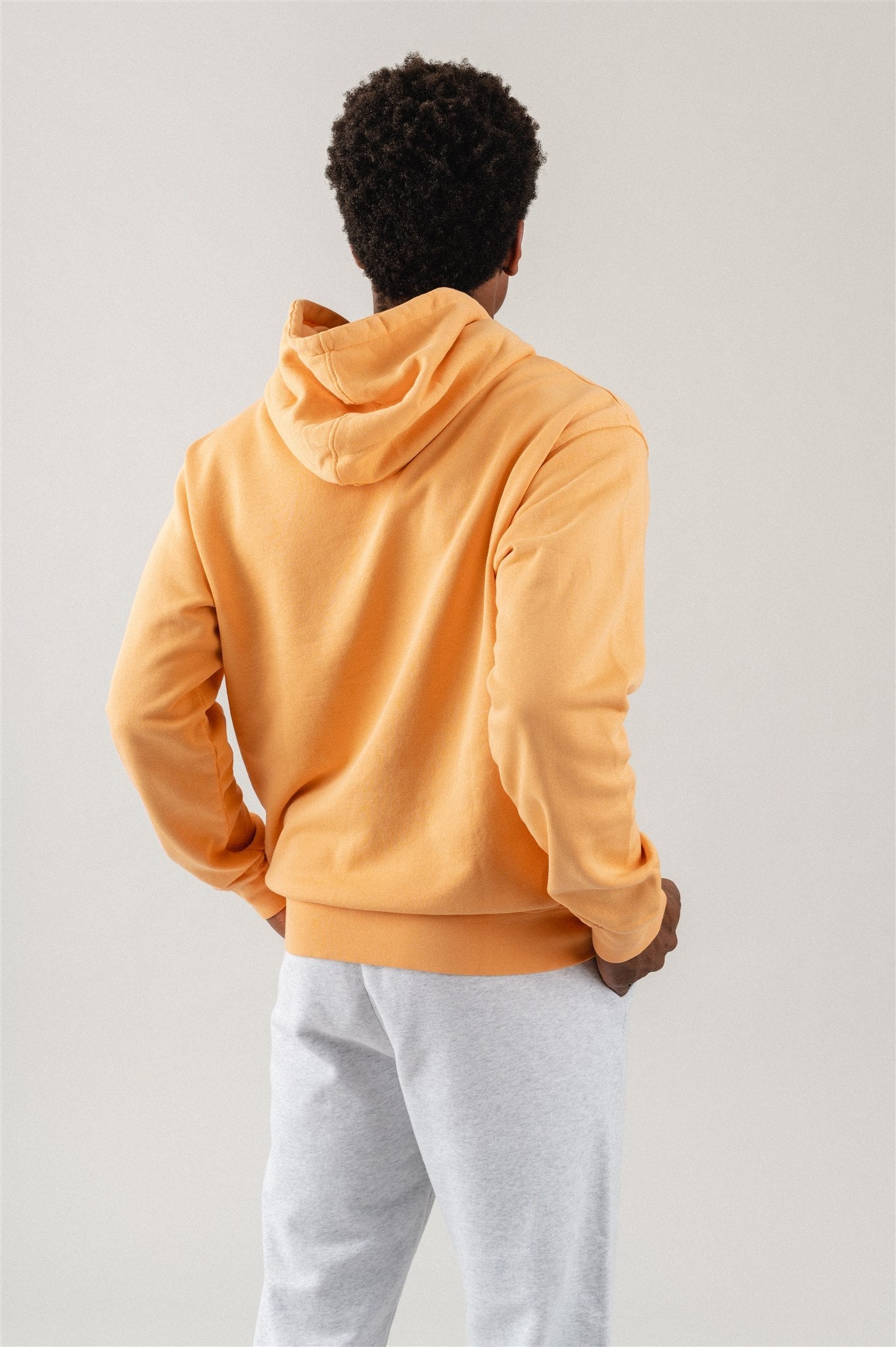 Sweat à capuche orange en coton bio - sandstone orange