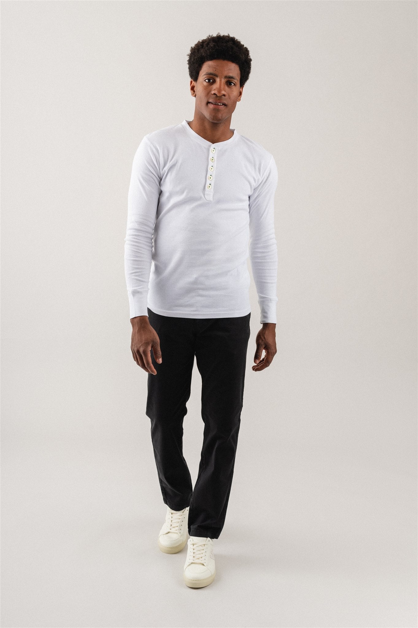 Chino noir en coton bio - chuck black jet