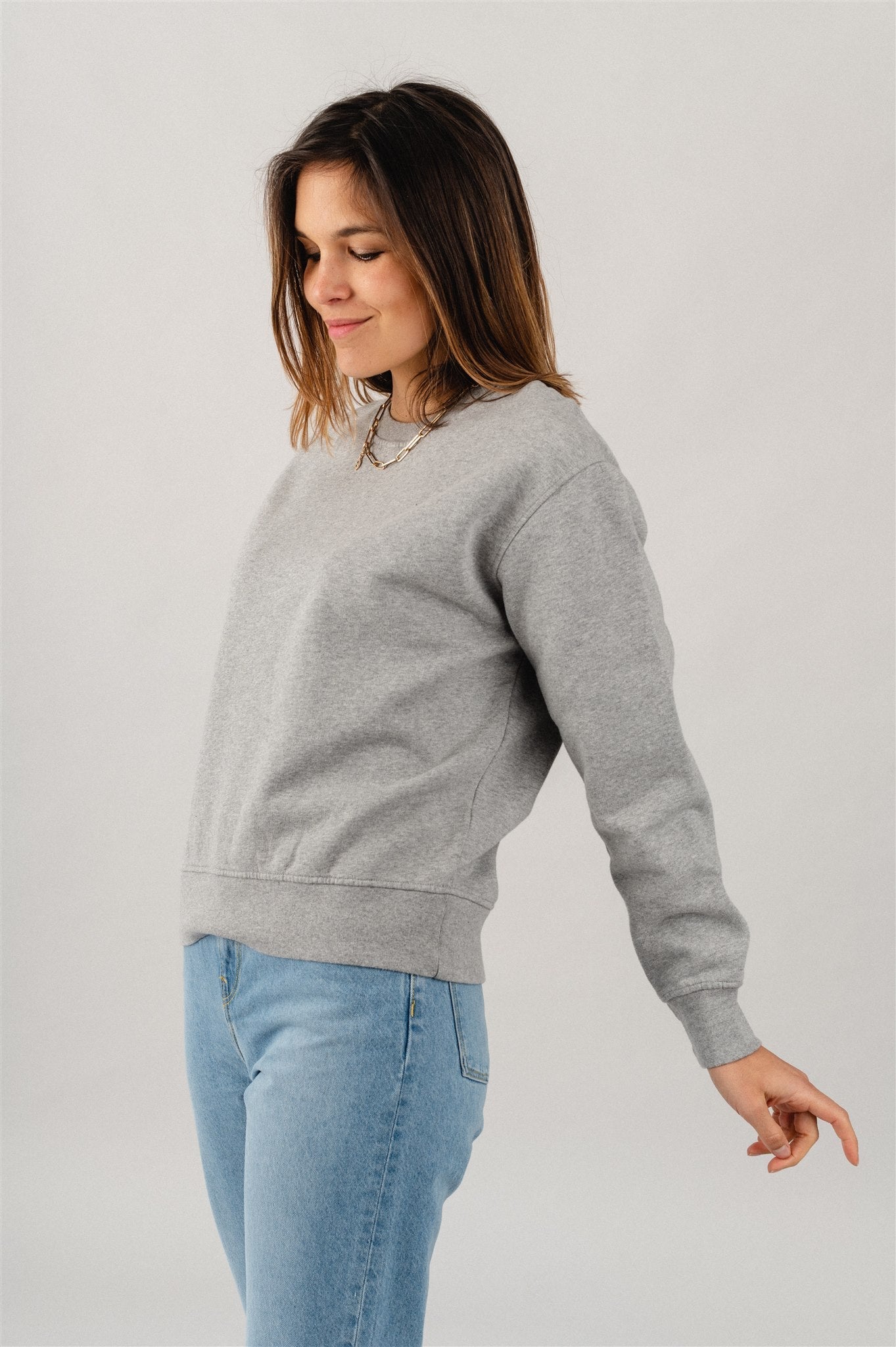 Sweat en coton bio | gris "Heather Grey"