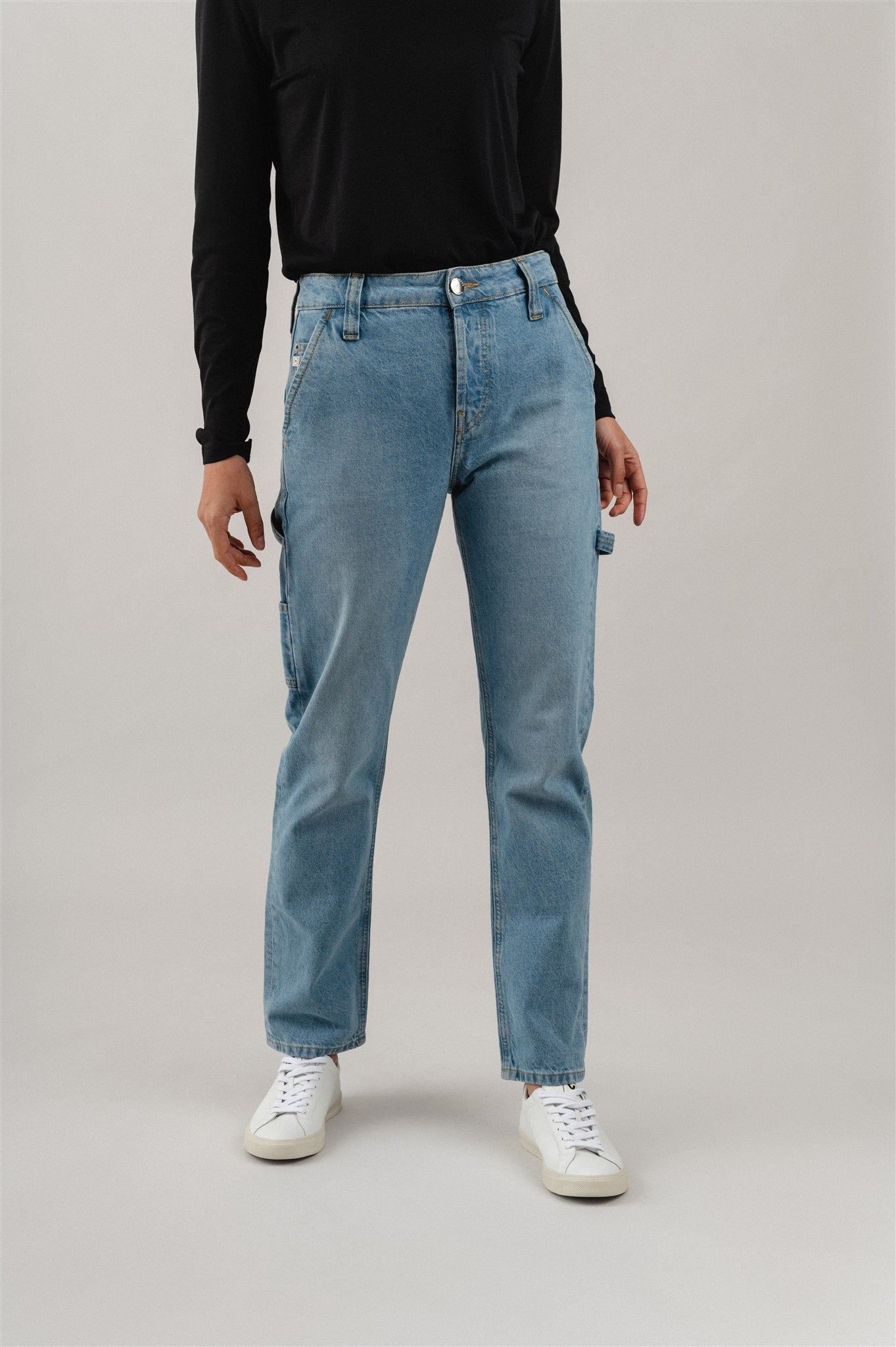 Jean cargo droit en coton bio et coton recyclé - Will Works Heavy Stone