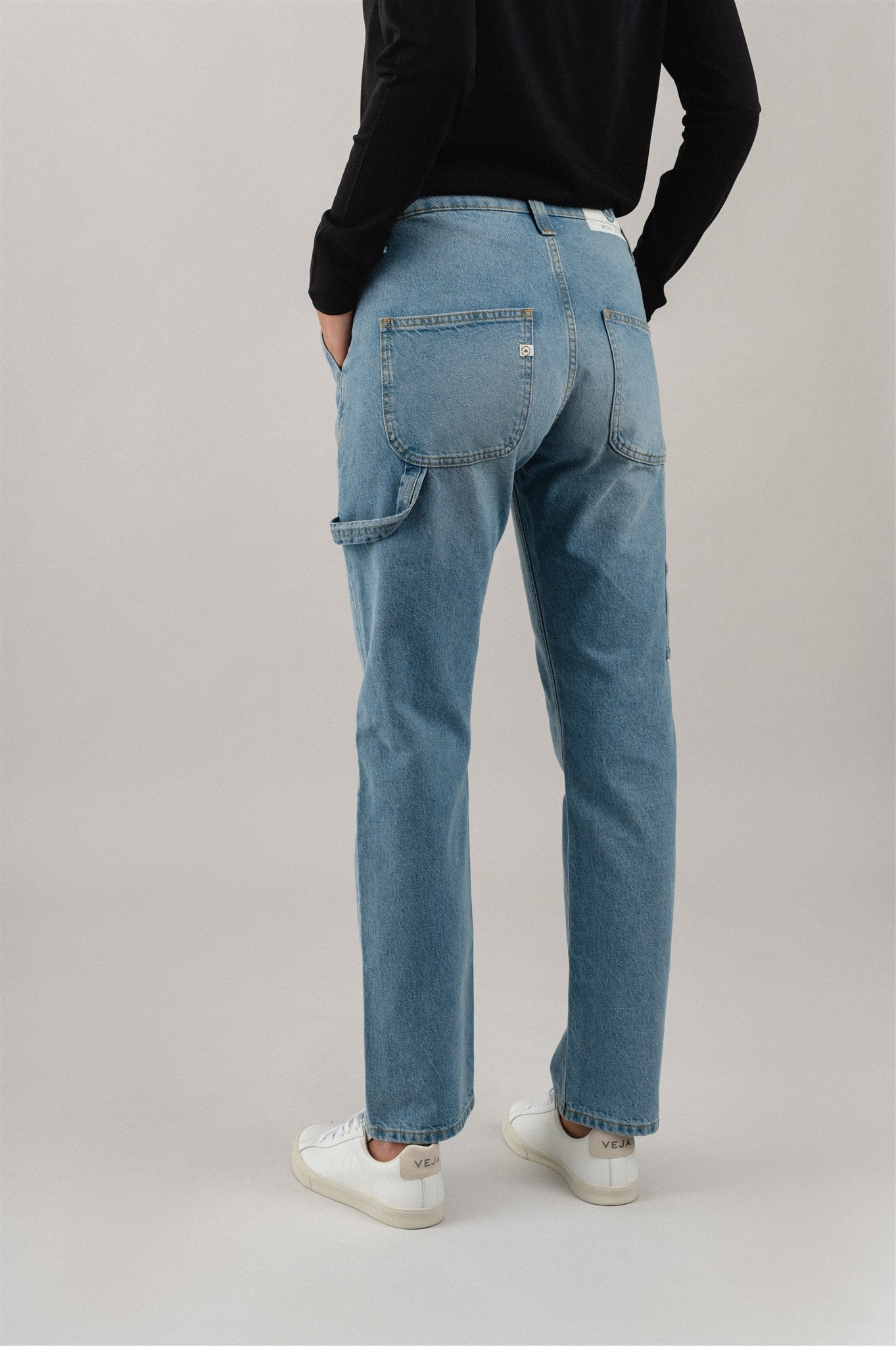 Jean cargo droit en coton bio et coton recyclé - Will Works Heavy Stone