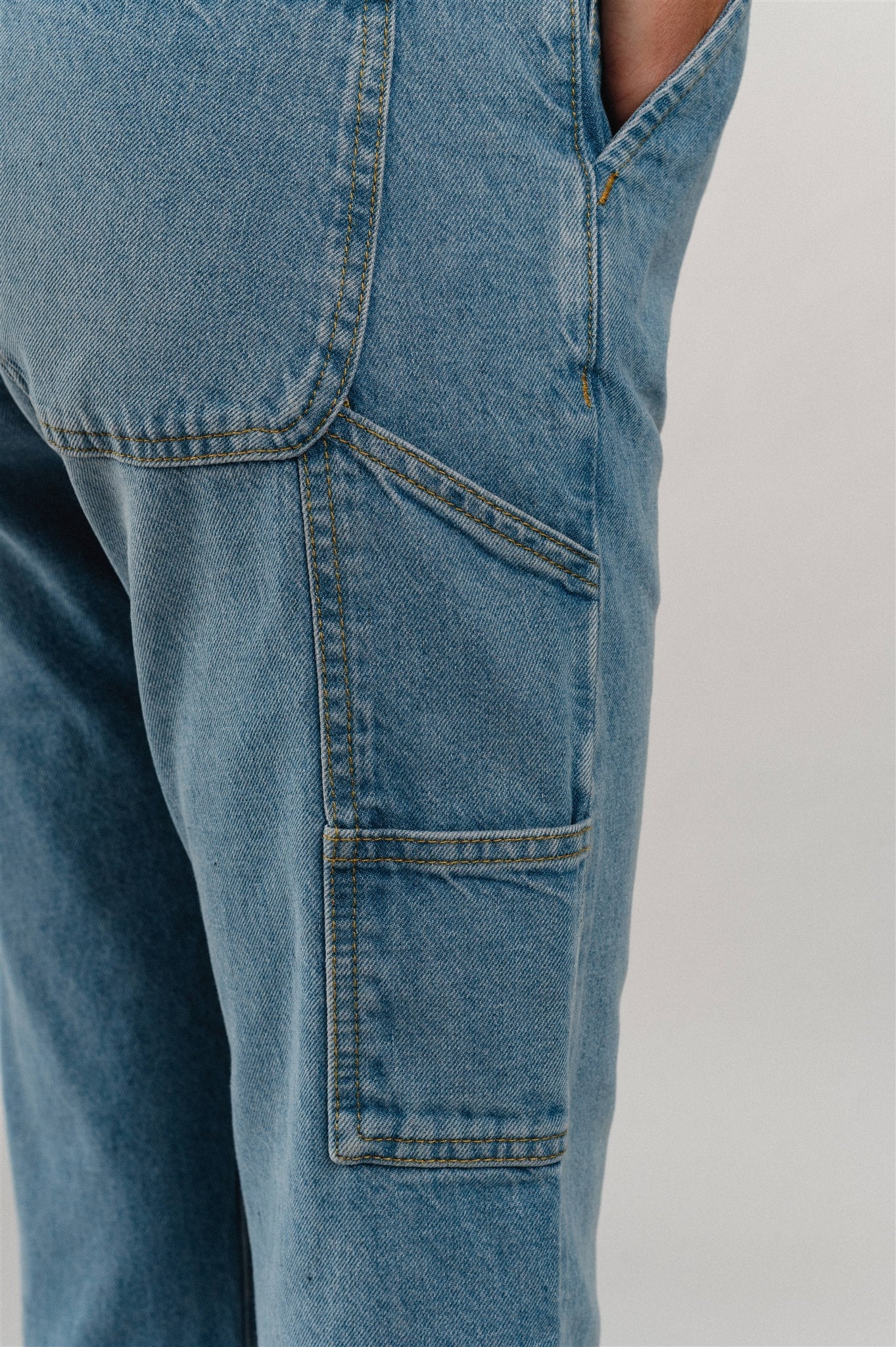 Jean cargo droit en coton bio et coton recyclé - Will Works Heavy Stone
