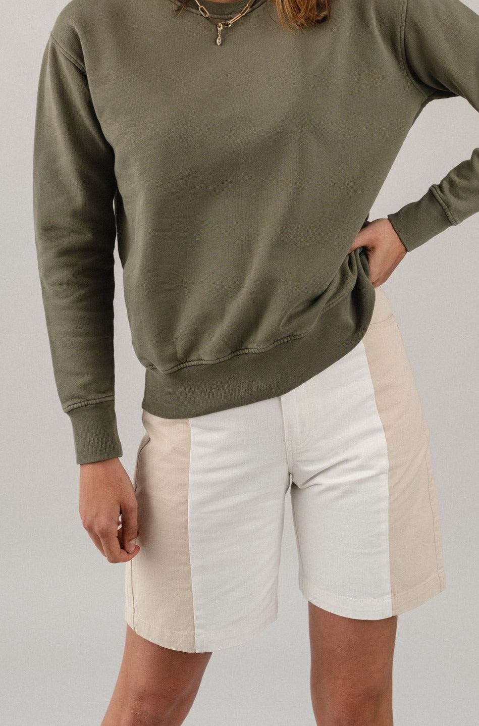 Short bicolore en coton bio - PATCHED JASMINE SHORTS