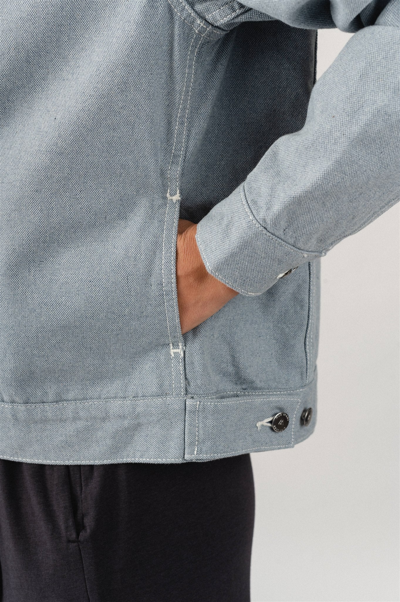 Veste en jean en coton recyclé et coton bio non teint - Jodi Jacket undyed