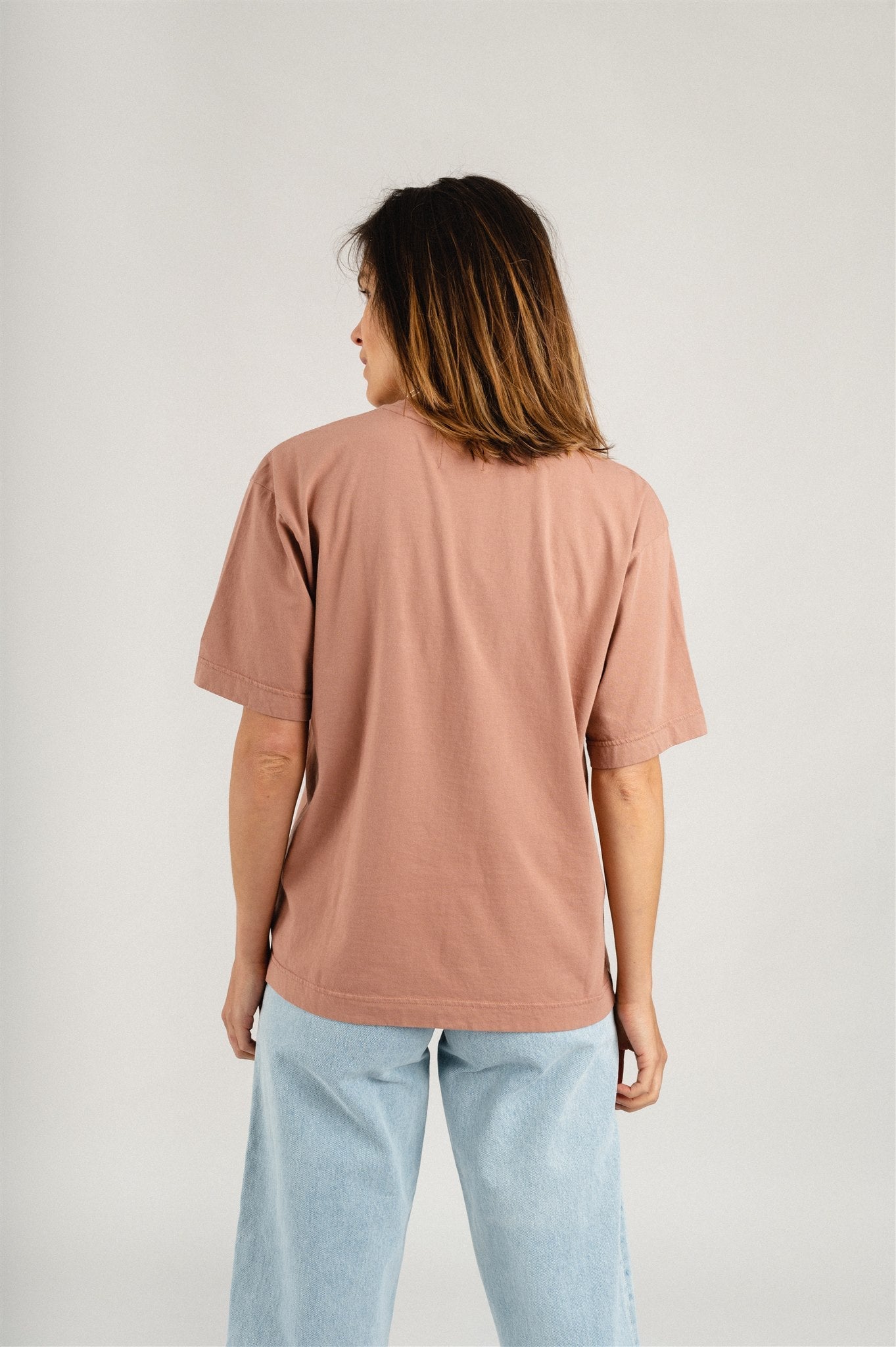 T-shirt oversize en coton bio | rose "women oversized t-shirt rosewood mist"