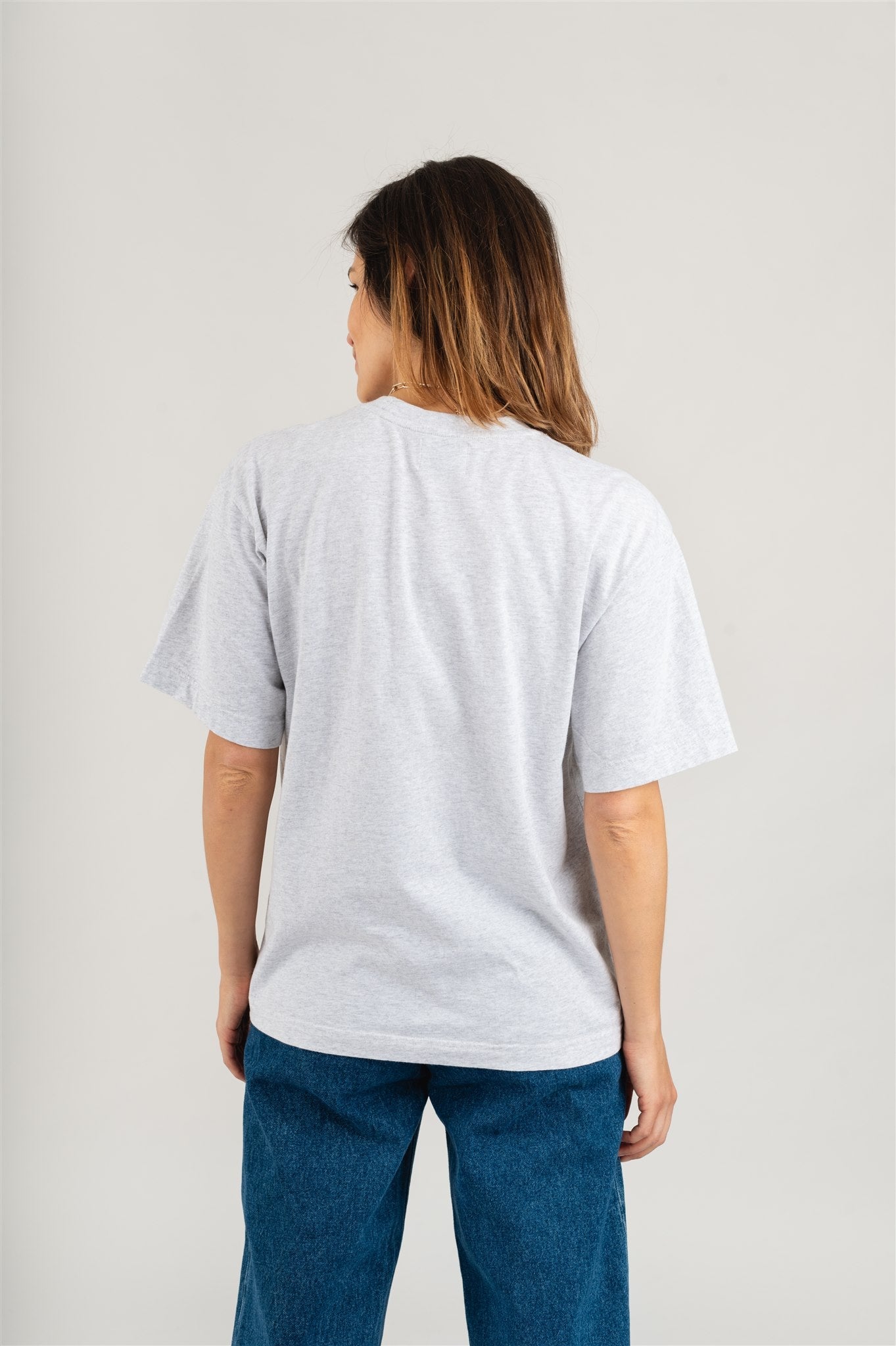 T-shirt oversize en coton bio | gris "women oversized t-shirt snow melange"
