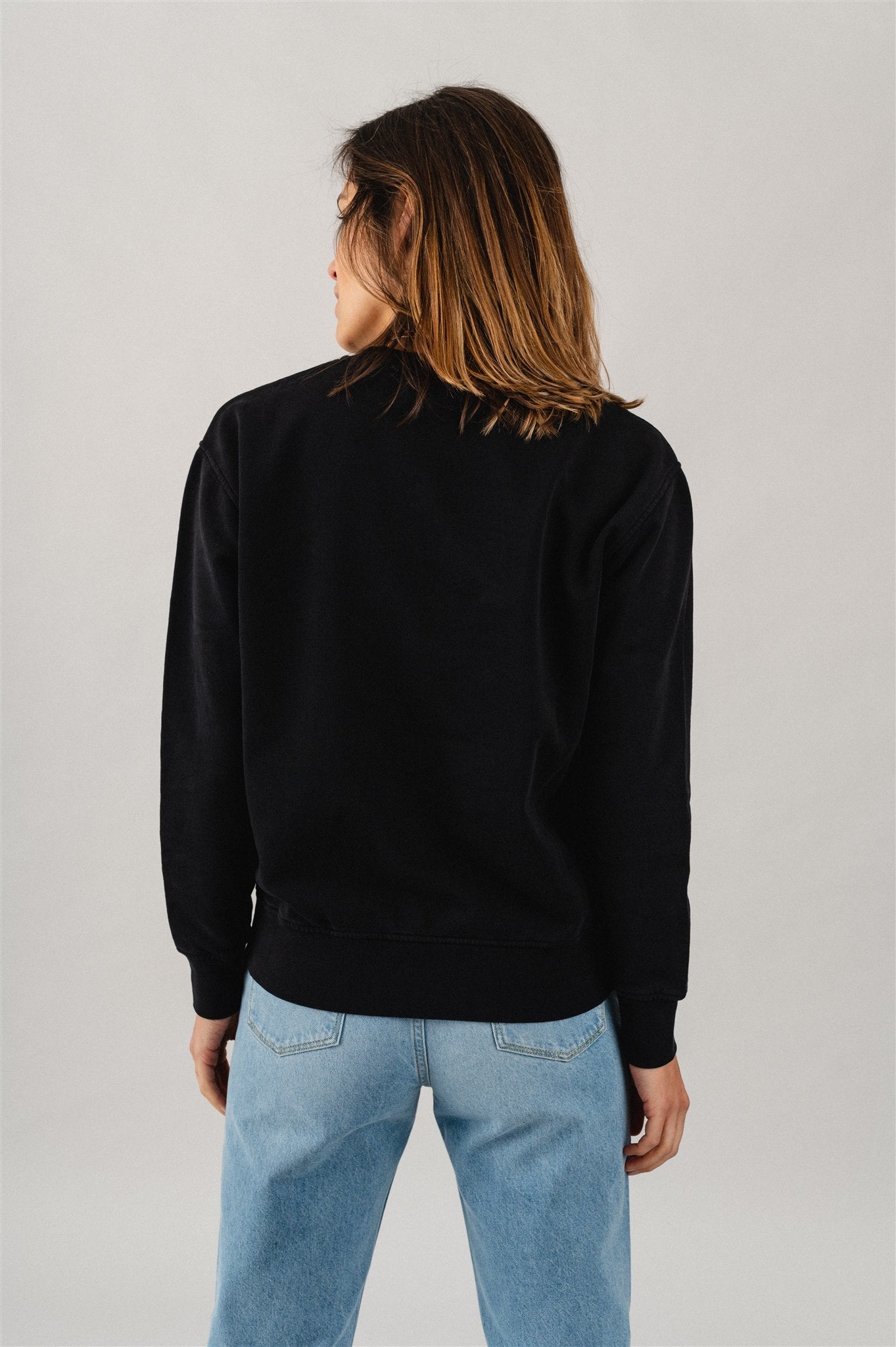 Sweat en coton bio | noir "Deep Black"