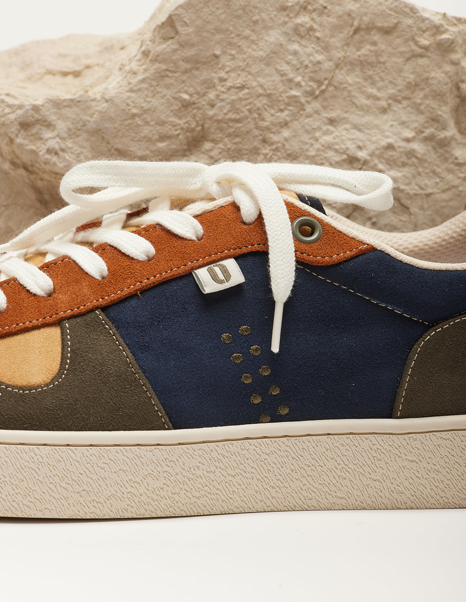 Baskets en cuir certifié | kaki beige noisette "arthur"