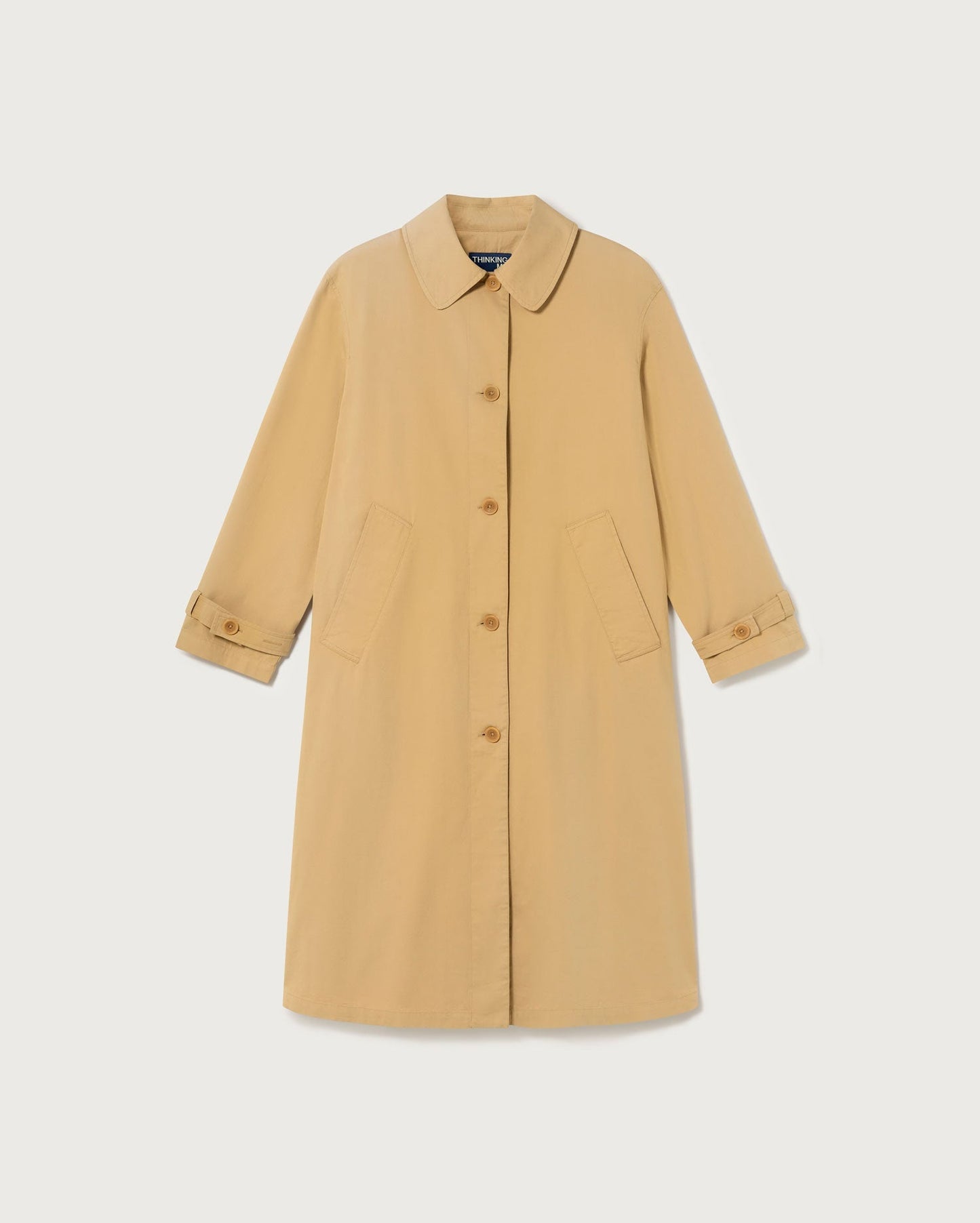 Trench long camel en coton bio - macarena jacket camel
