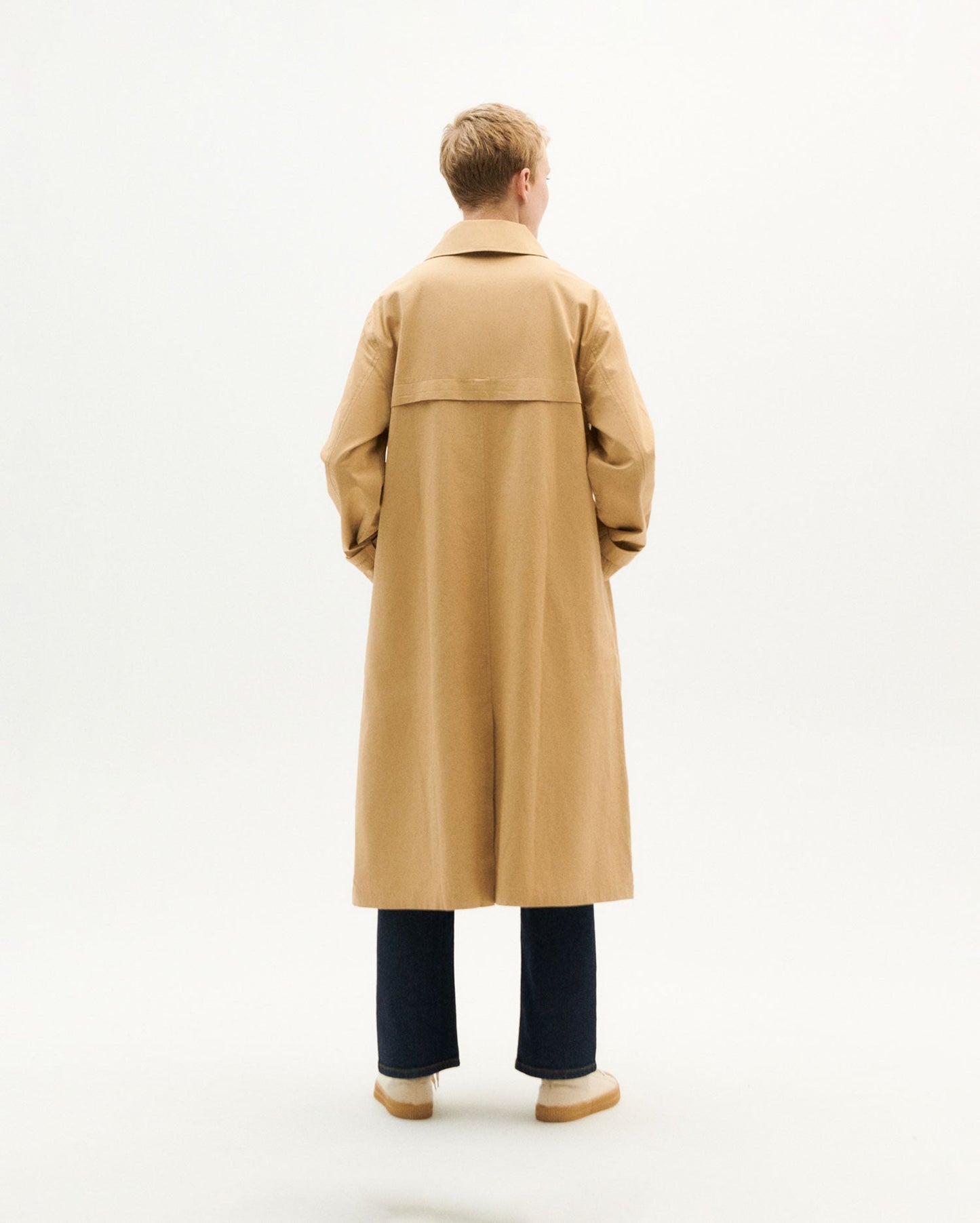 Trench long camel en coton bio - macarena jacket camel
