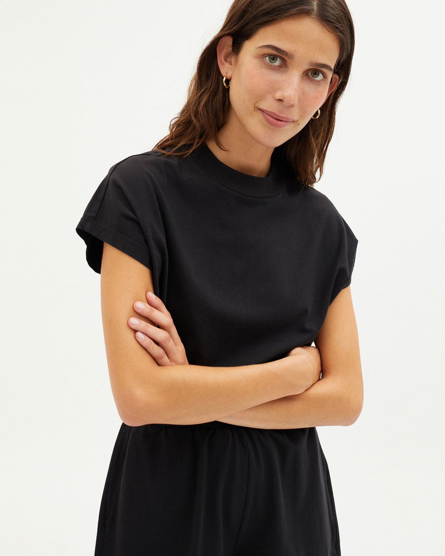 Combishort noire en coton bio - black voltaire