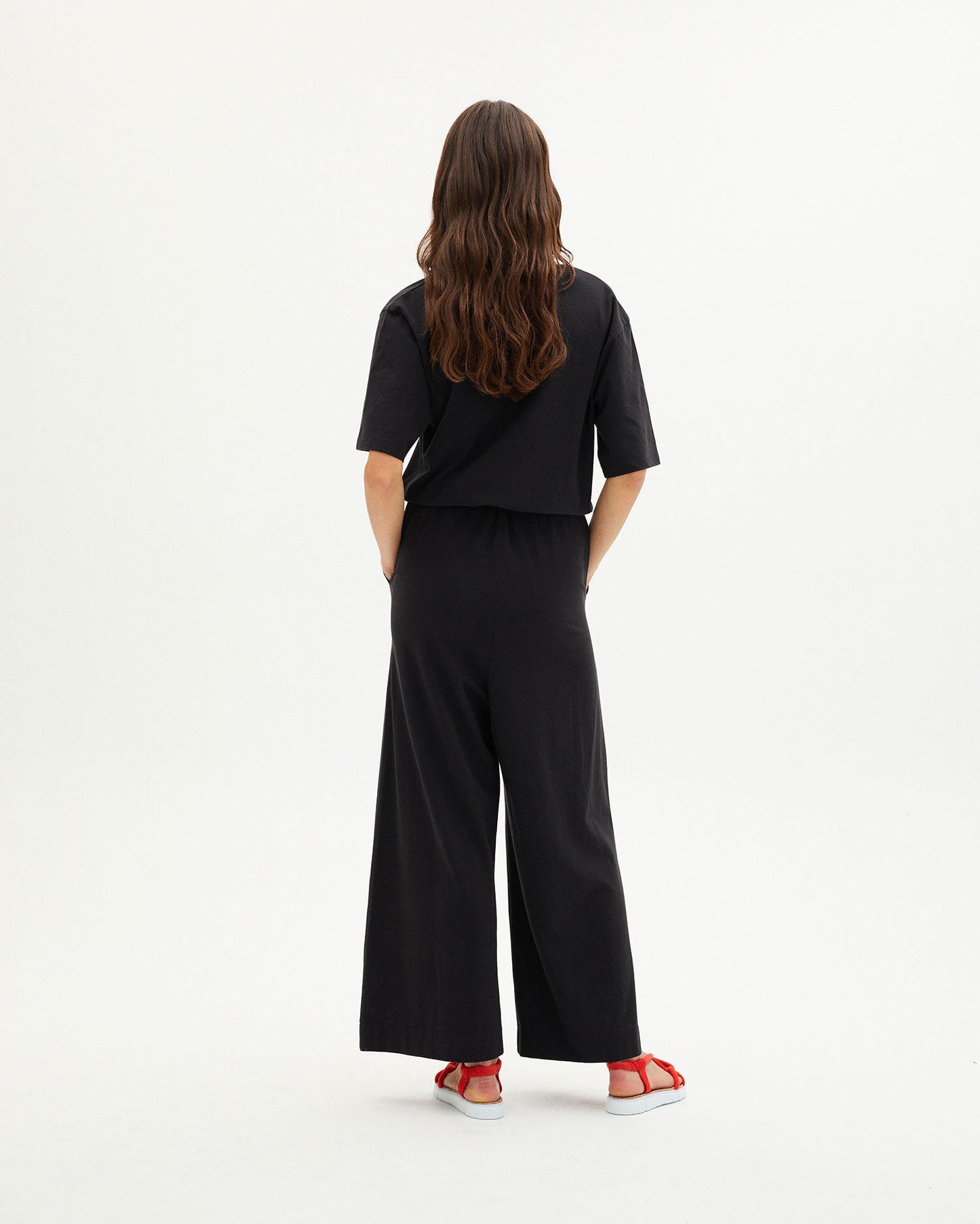 Combinaison légère noire en coton bio - black allegra jumpsuit