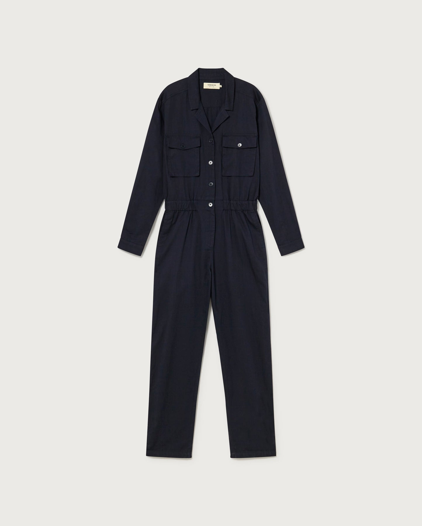 Combinaison bleue foncée en coton bio - navy hannah jumpsuit