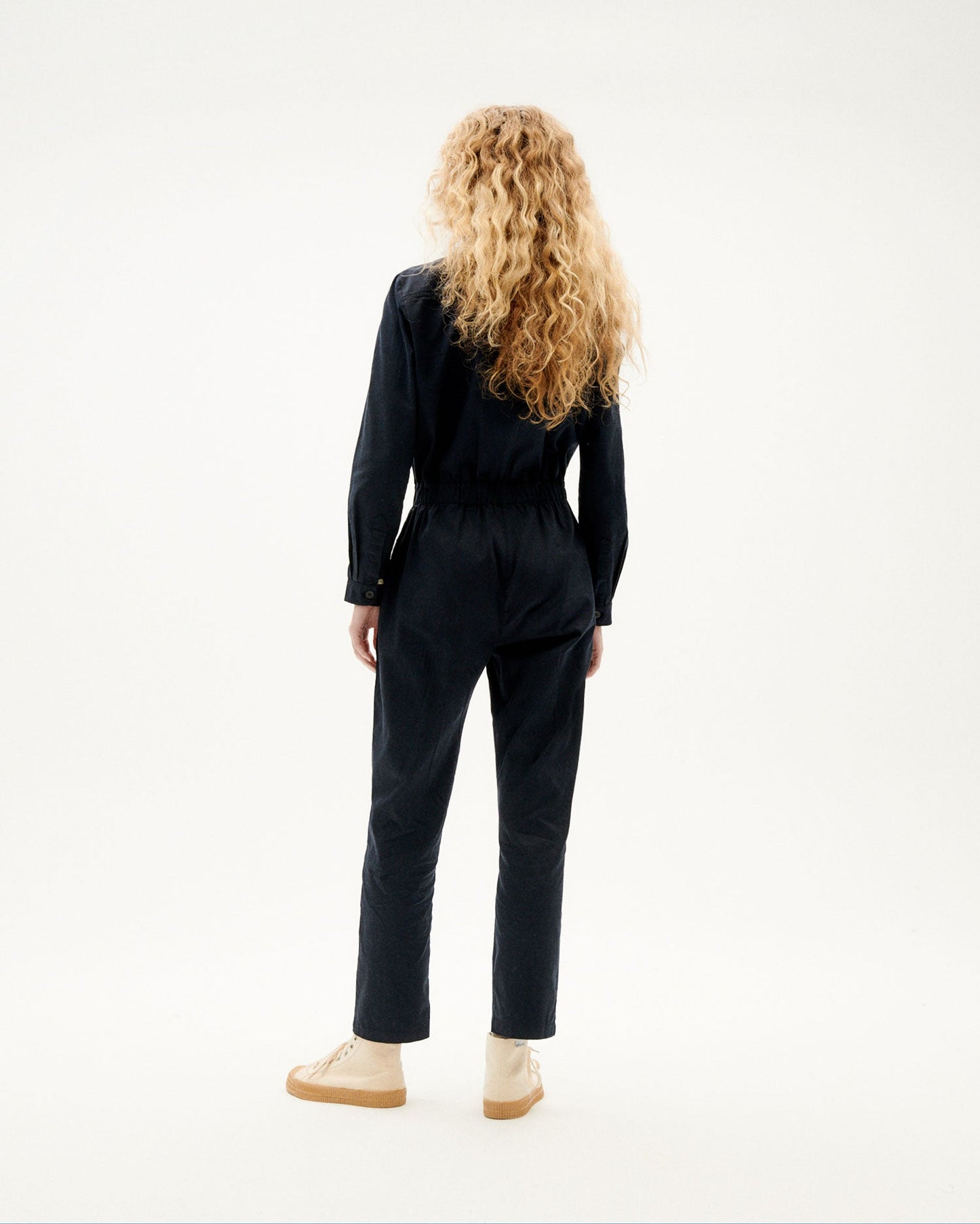 Combinaison bleue foncée en coton bio - navy hannah jumpsuit