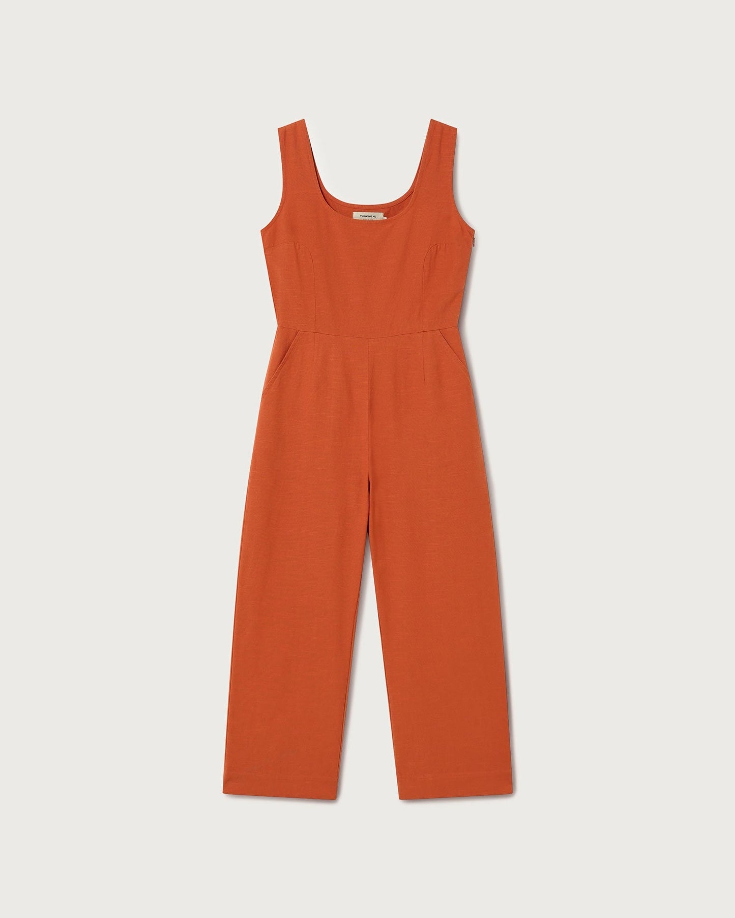 Combinaison en coton bio | Rouge orangé "crimson rafflesia jumpsuit"