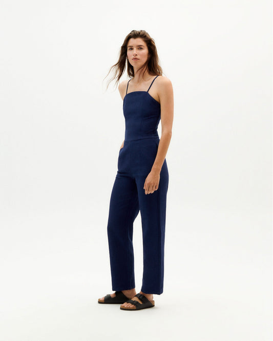 Combinaison marine en coton bio - navy mona jumpsuit