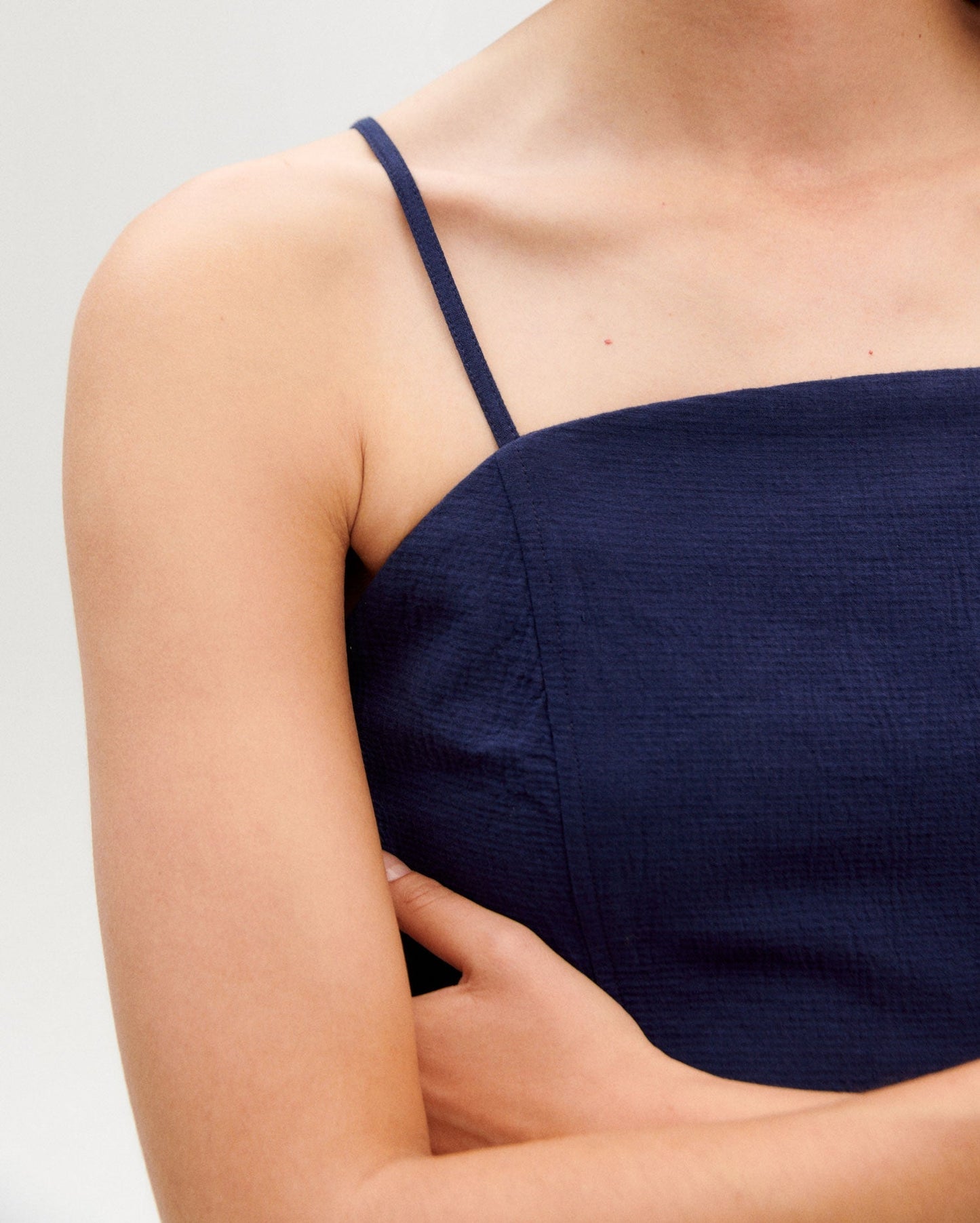 Combinaison marine en coton bio - navy mona jumpsuit