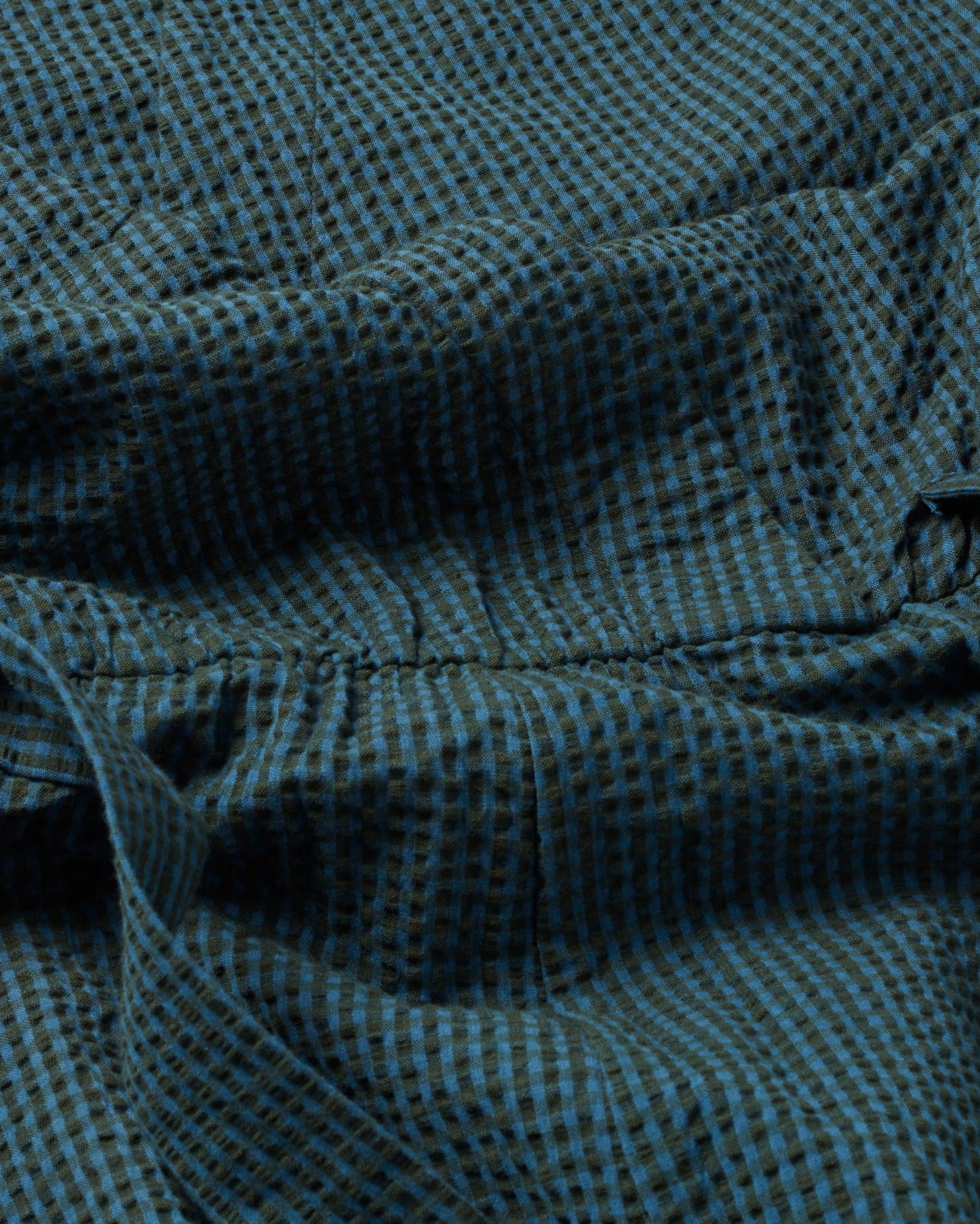 Combinaison en coton bio | vert "bottle green checks seersucker winona jumpsuit"