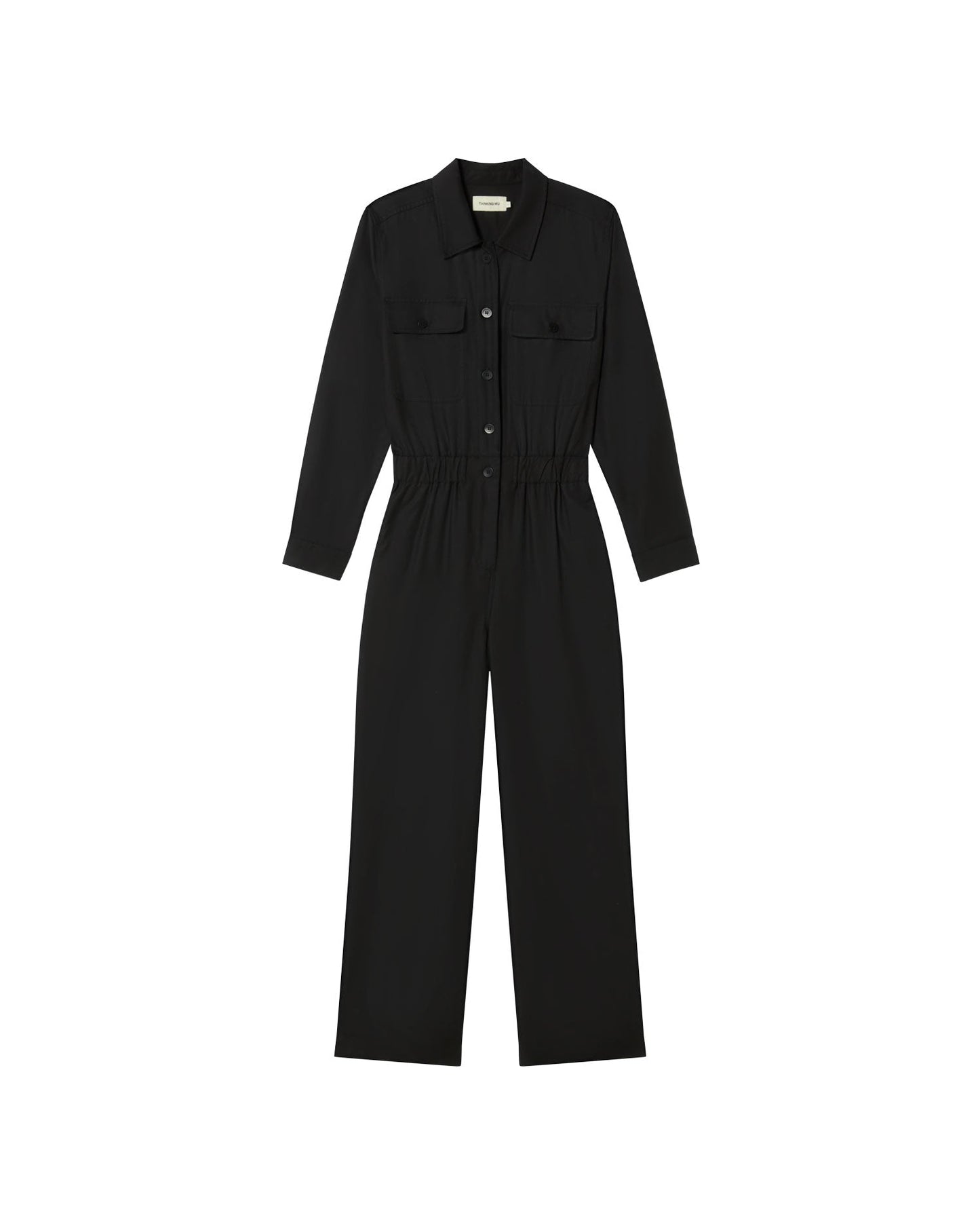 Combinaison en coton bio et tencel | noir "black bean montana jumpsuit"