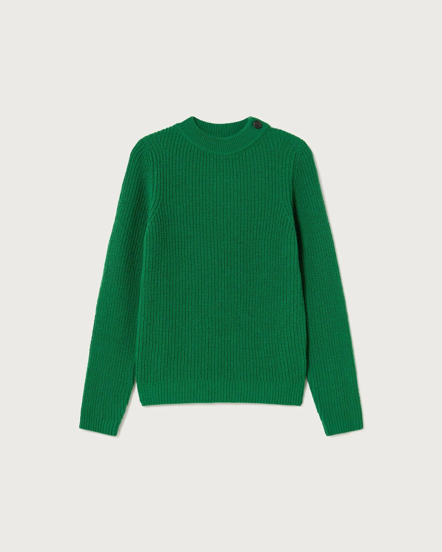Pull maille en laine certifiée | vert "garden green hera knitted sweater"