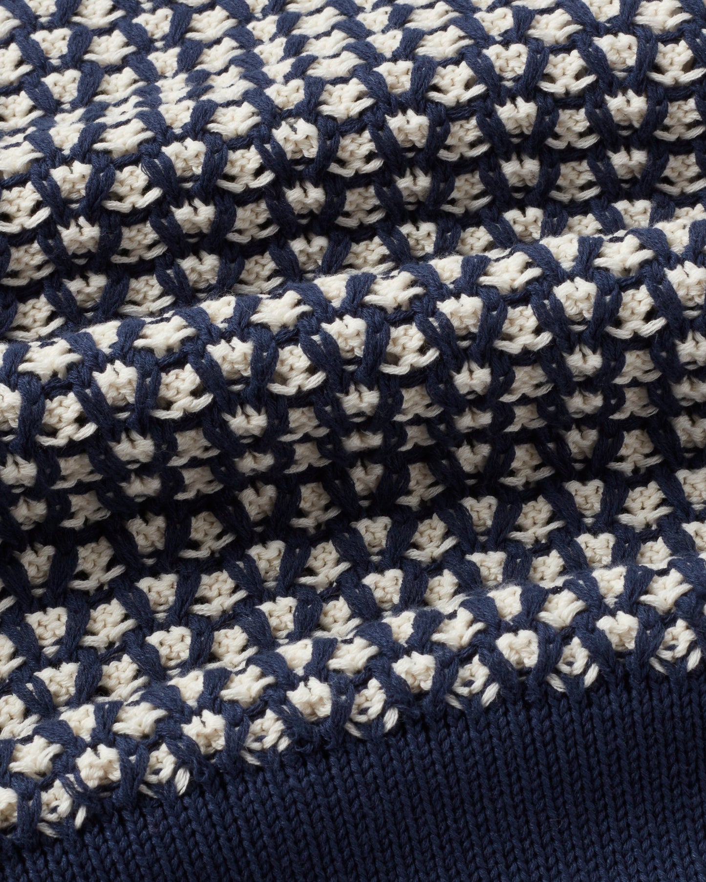 Pull sans manches tricoté en coton recyclé | Marine "navy aria knitted vest"