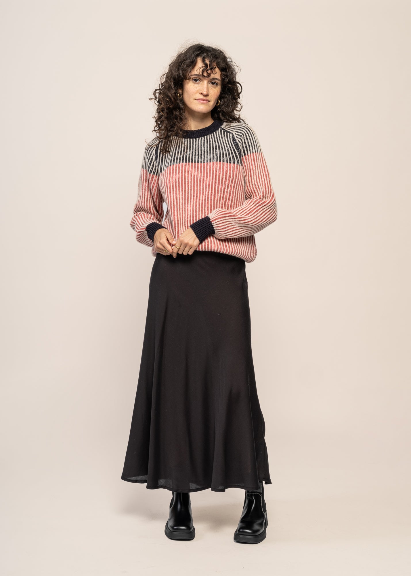 Jupe en lyocell | noir "skirt mellby black"