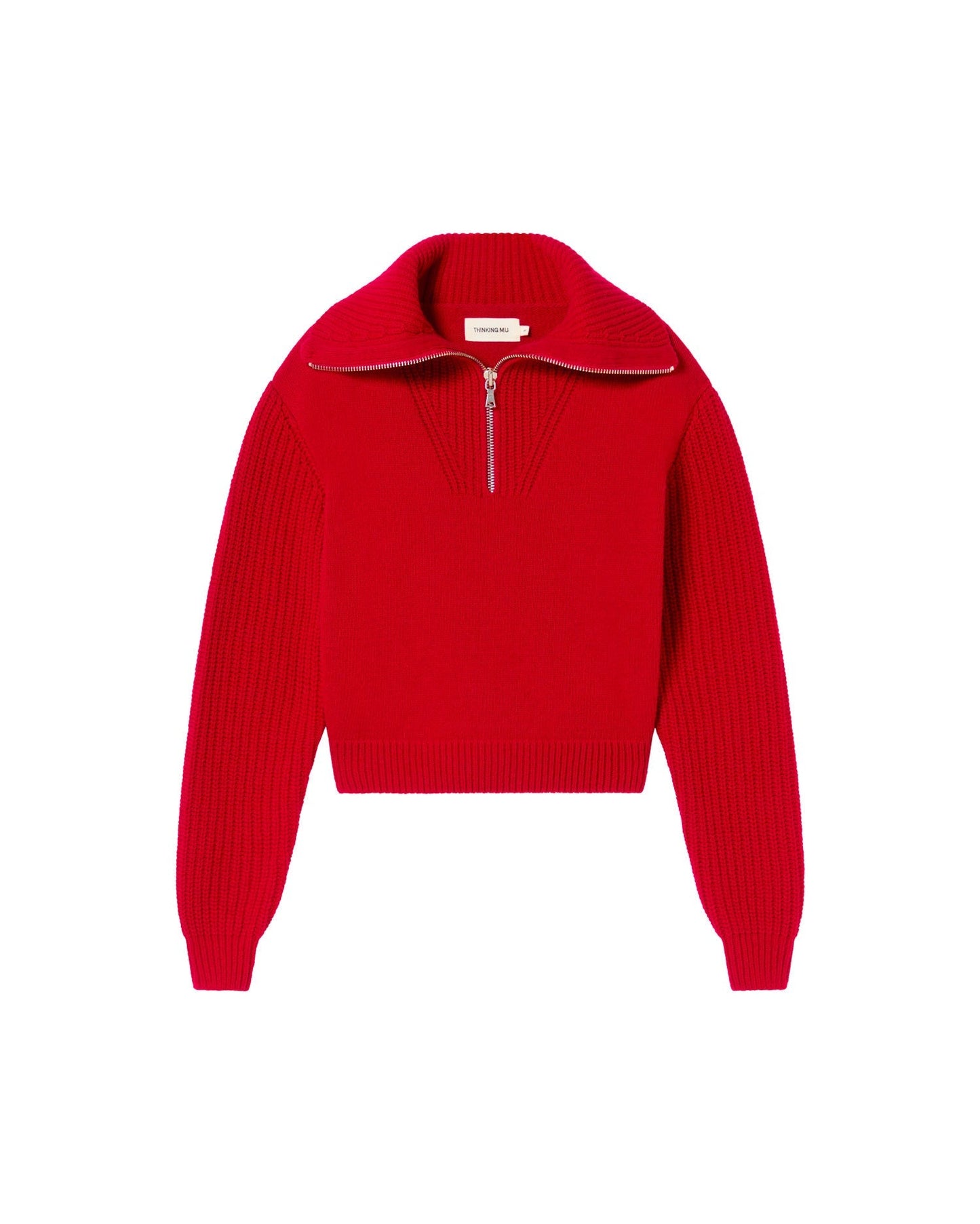 Pull en laine | rouge "red tanit knitted sweater"