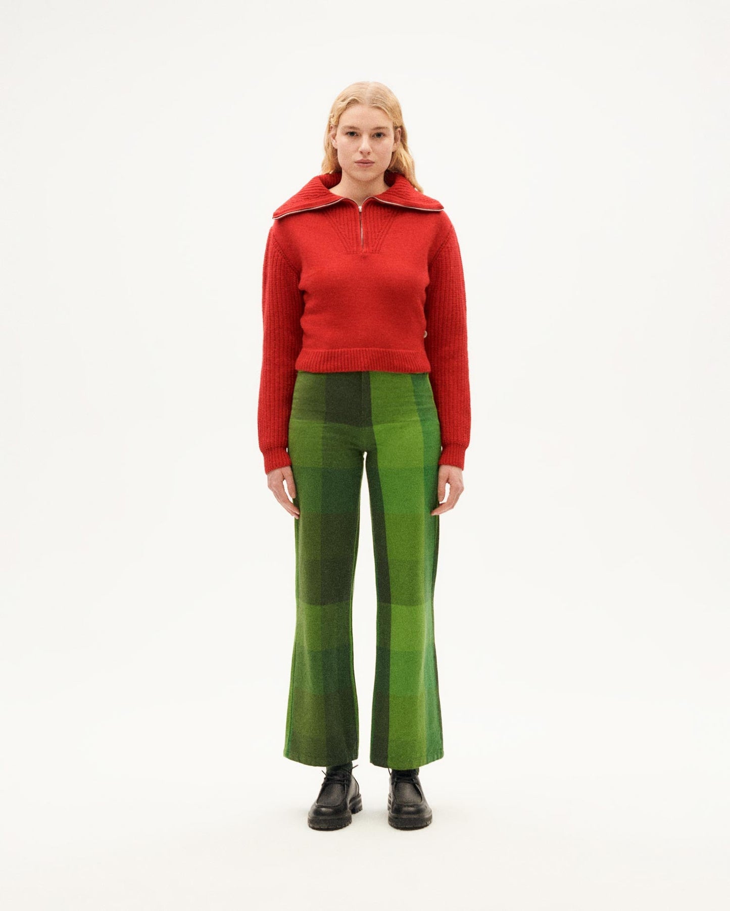 Pull en laine | rouge "red tanit knitted sweater"