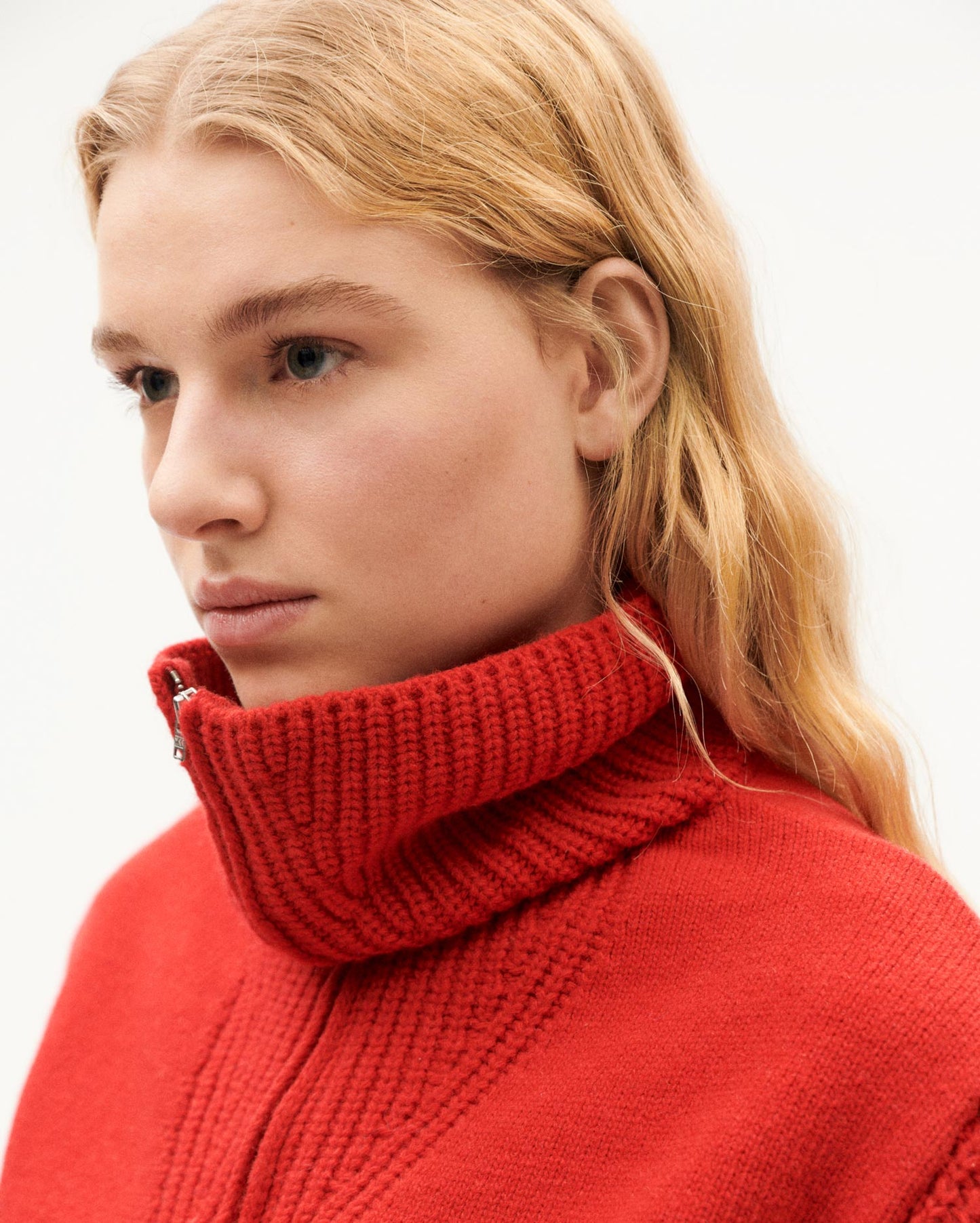 Pull en laine | rouge "red tanit knitted sweater"