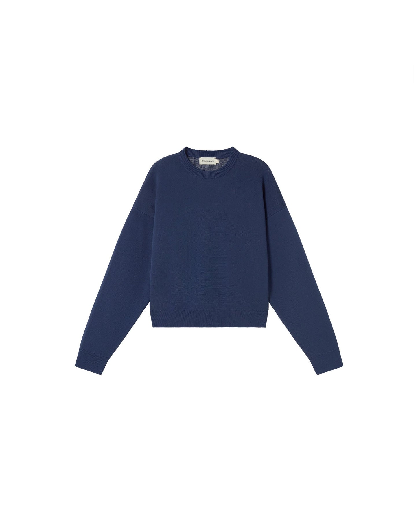 Pull en coton biologique | bleu "cobalt flower philis knit sweater - blue"