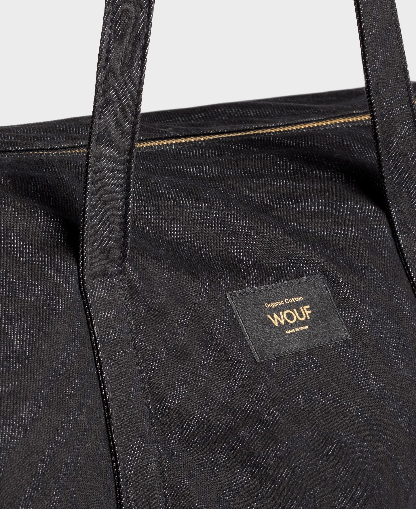 Sac bowling en coton bio | noir imprimé "dafne bowling bag"