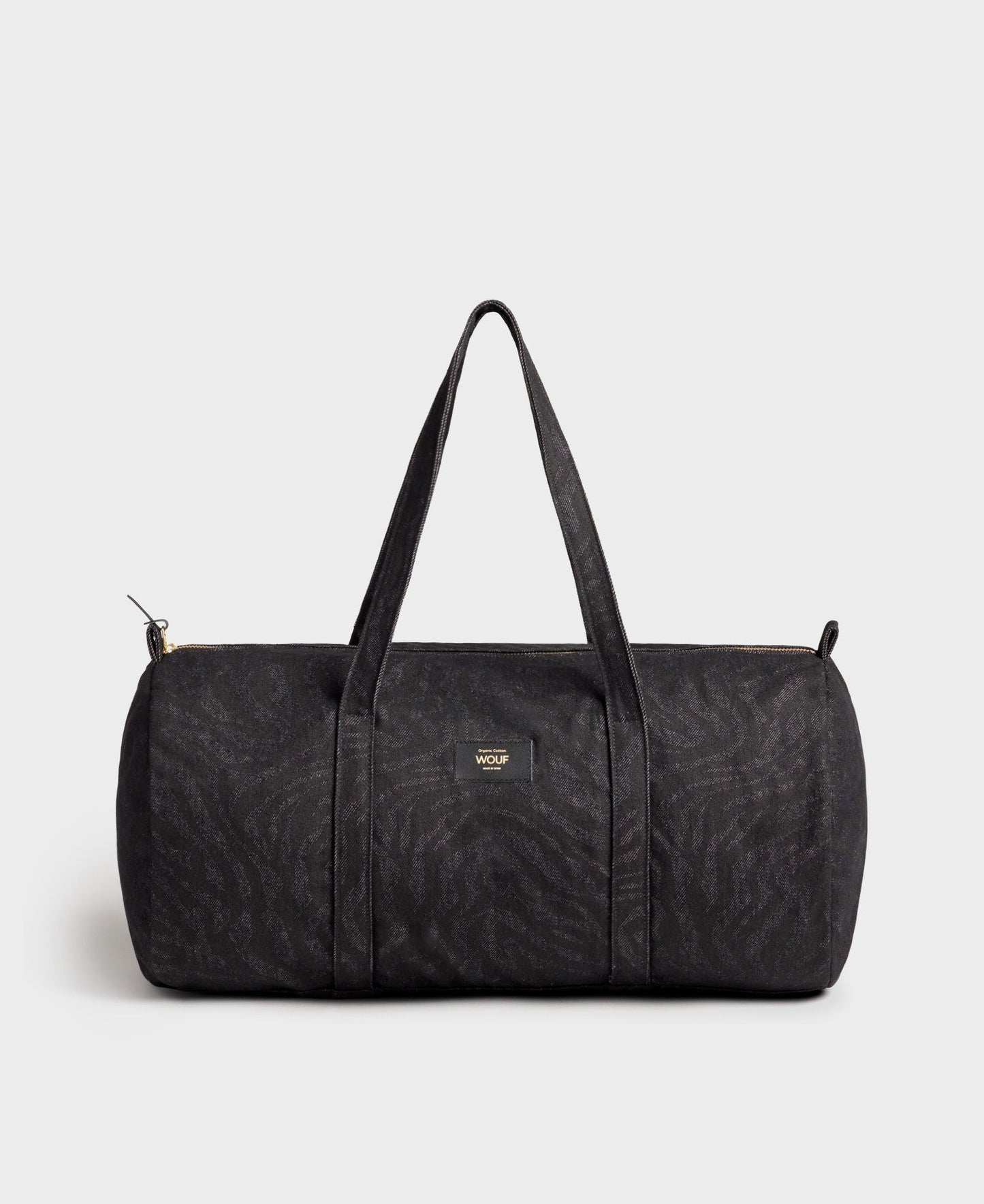 Sac bowling en coton bio | noir imprimé "dafne bowling bag"