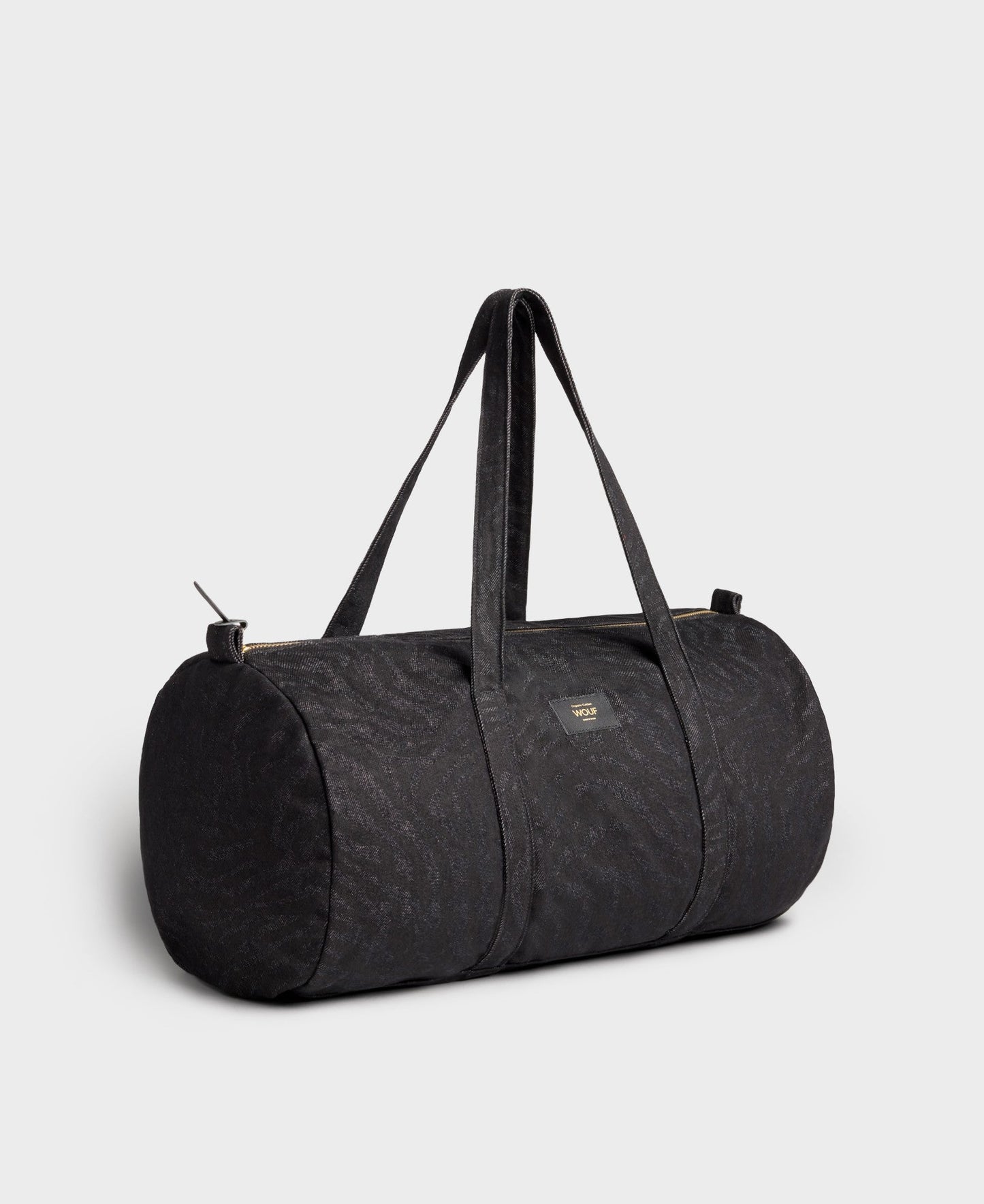 Sac bowling en coton bio | noir imprimé "dafne bowling bag"