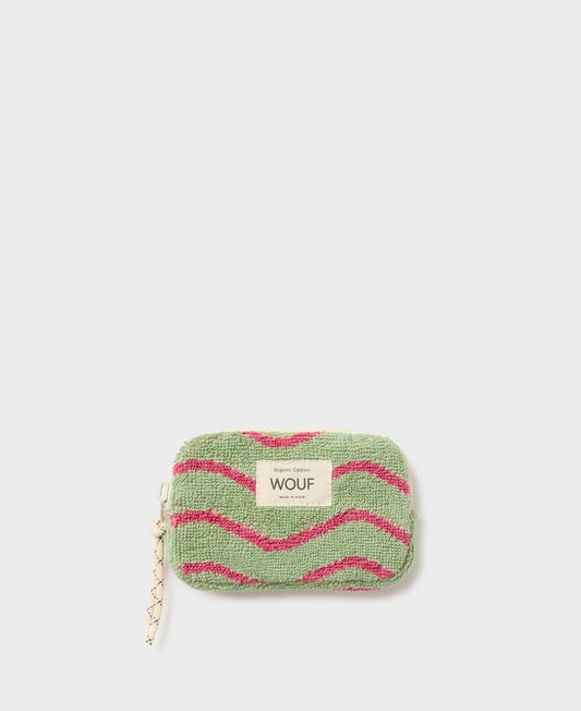 Porte-monnaie à motifs en éponge de coton bio | "wavy coin purse"