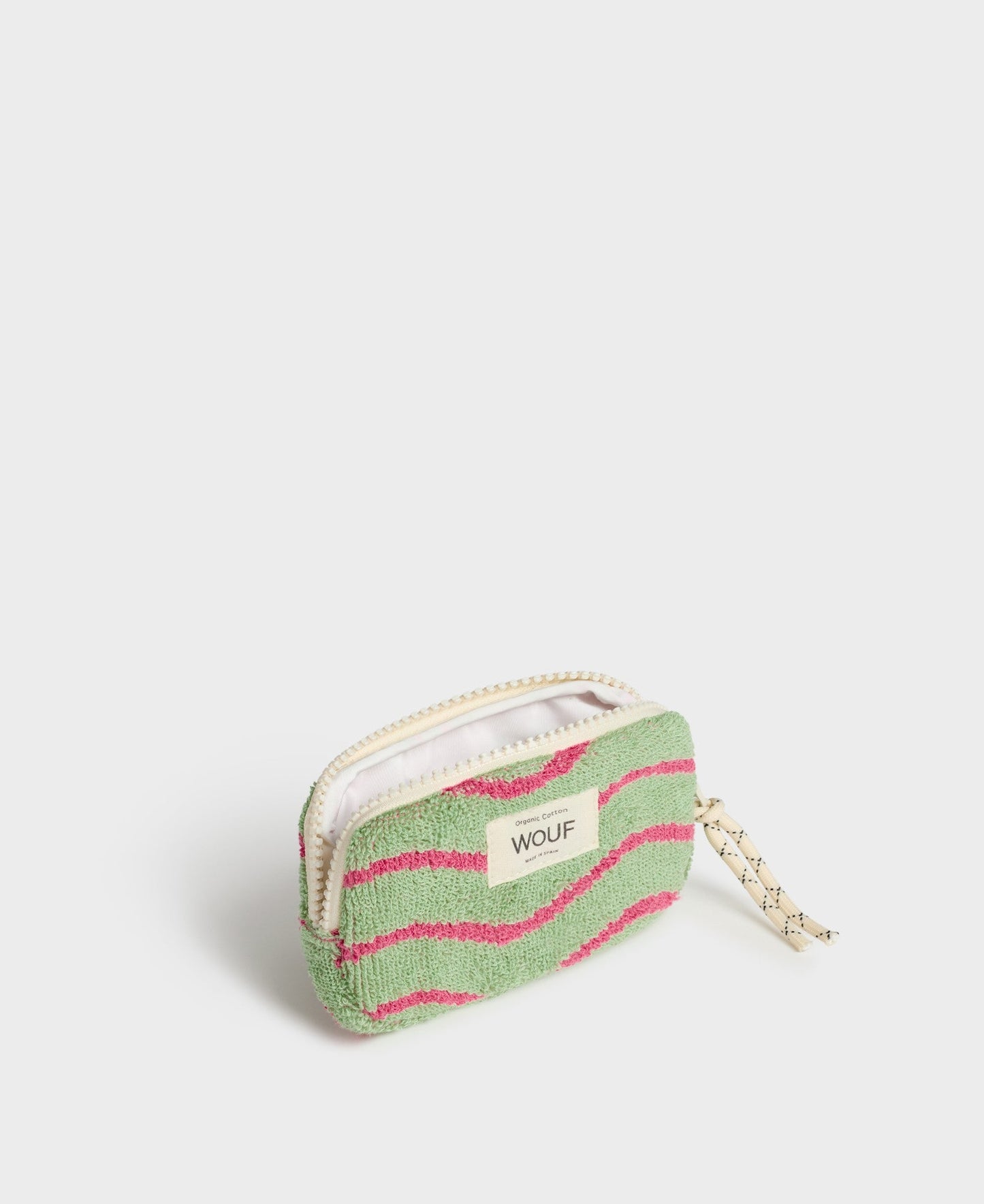 Porte-monnaie à motifs en éponge de coton bio | "wavy coin purse"