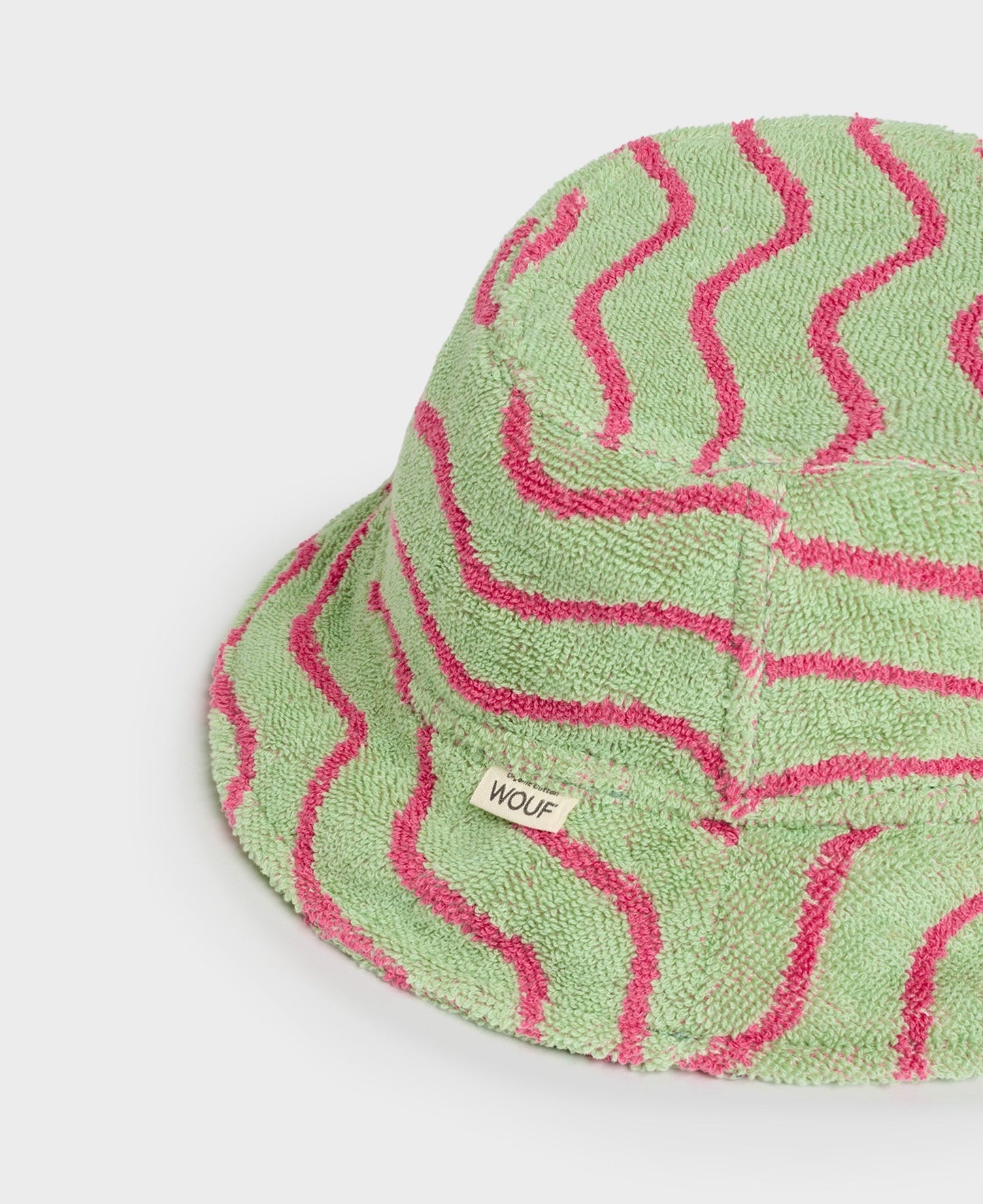 Bob vert à motifs en coton bio - wavy hat
