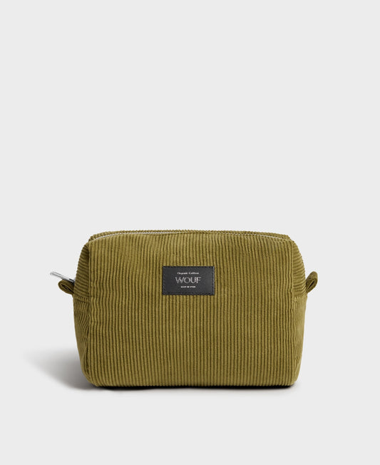 Trousse de toilette en coton bio | "olive toiletry bag"