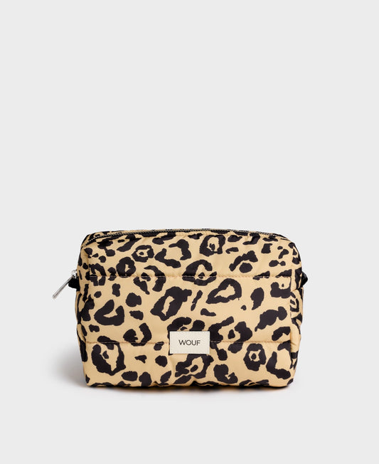 Trousse de toilette léopard en recyclé | "agathe toiletry bag"